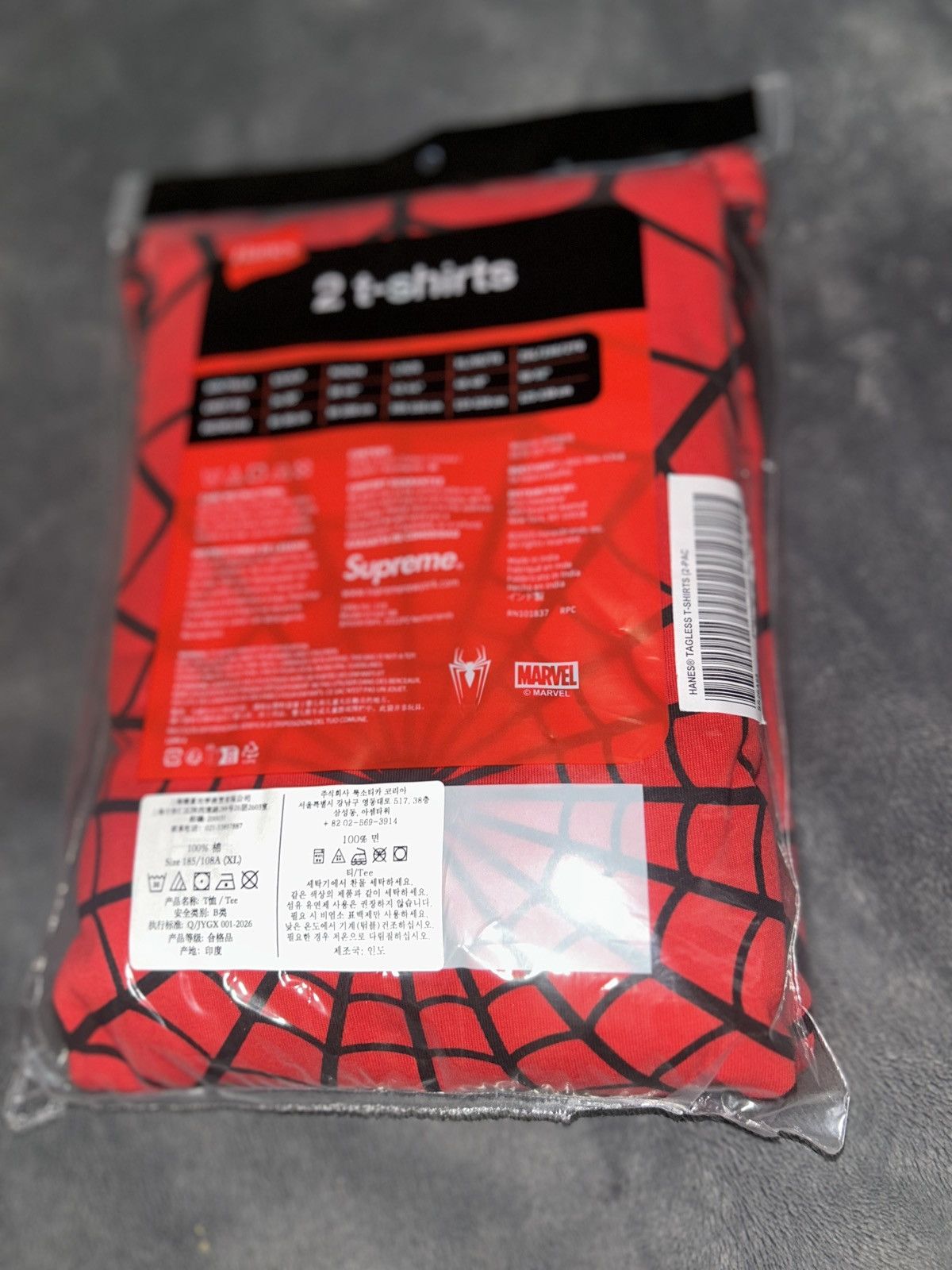 Hanes × Supreme Supreme 2 pack hanes spiderman tees tagless Size US XL / EU 56 / 4 - 2 Thumbnail
