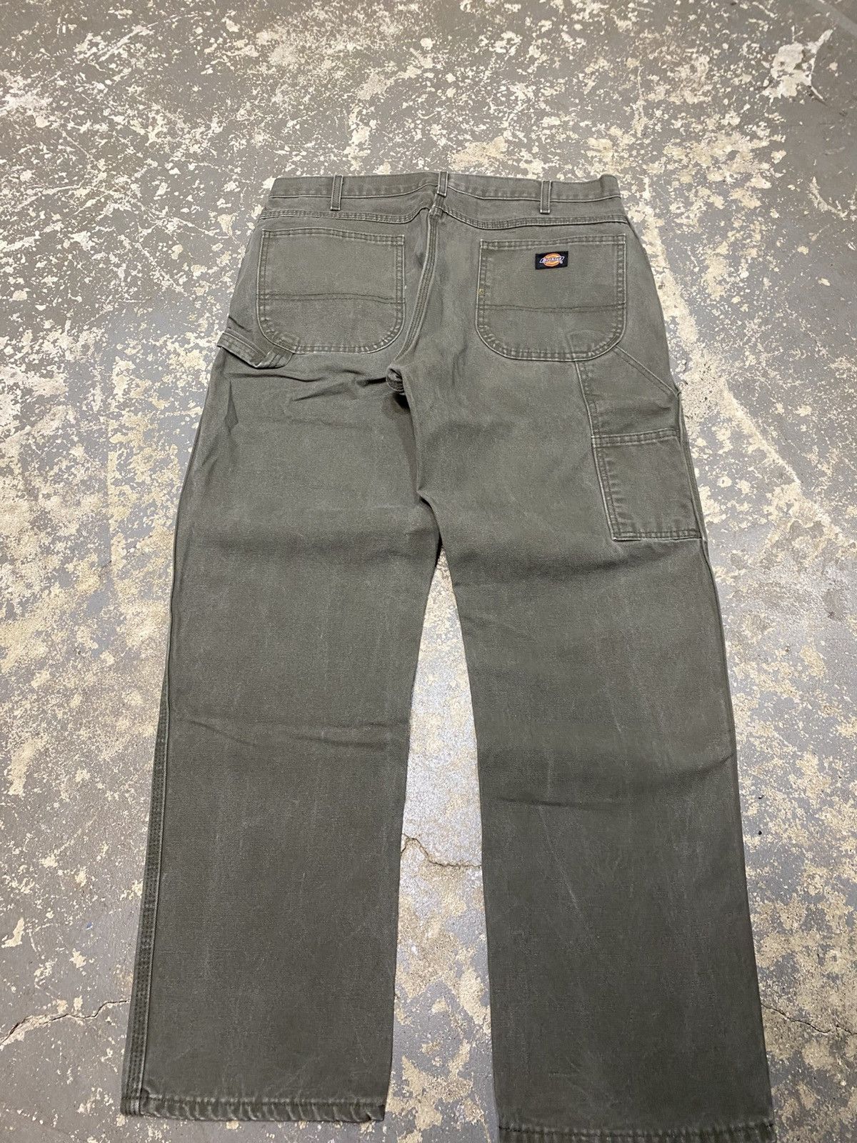 Carhartt × Dickies × Vintage Vintage Dickies Green Faded Carpenter Baggy Fit Pants Size US 36 / EU 52 - 9 Thumbnail
