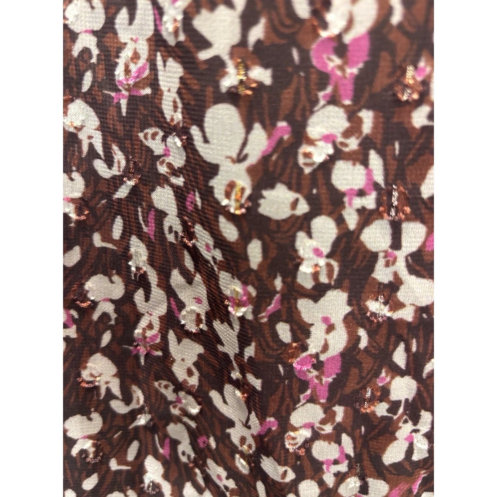Vintage Mila Mae Floral Midi Dress Sz Small Maroon Ruched Center Cottage Core Boho NWOT! Size S / US 4 / IT 40 - 7 Thumbnail