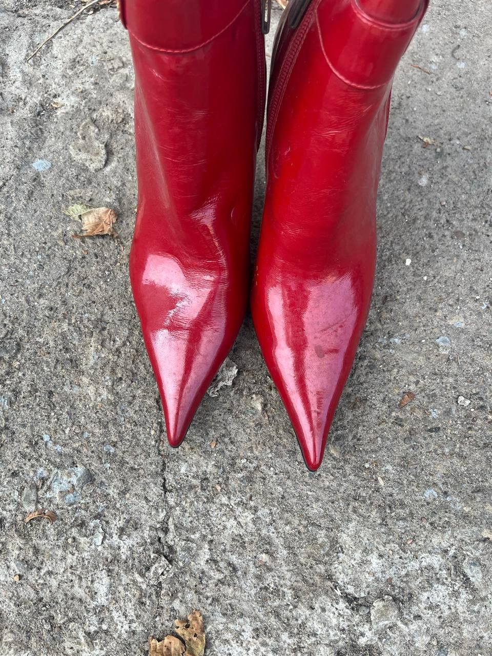 If Six Was Nine Vntg As 98 Guidi style Leather Faded Biker High Boots Heels Size US 6 / IT 36 - 3 Thumbnail