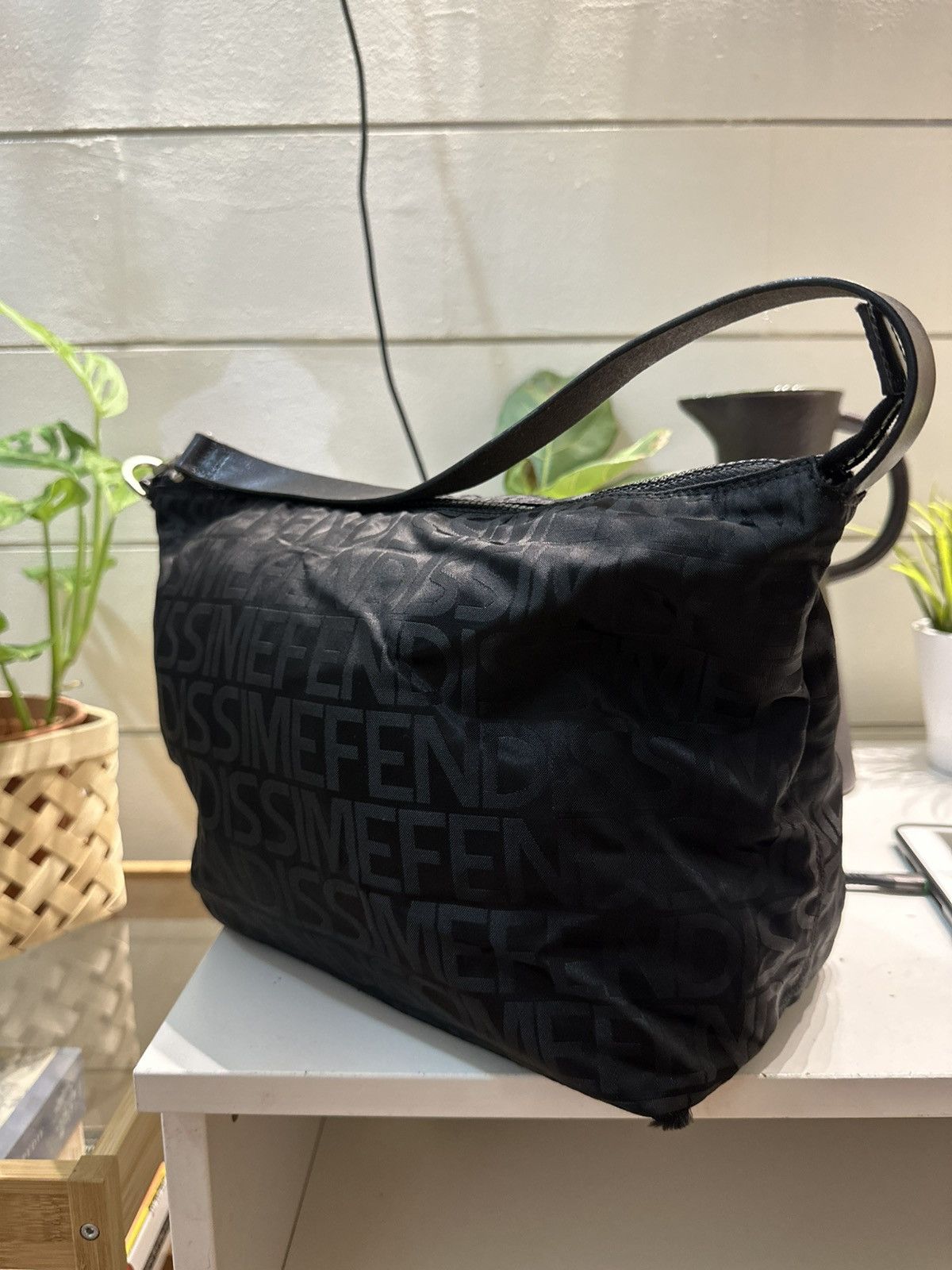 Fendi 1980 - Fendissime By Fendi Monogram Nylon & Leather Handbag Size ONE SIZE - 3 Thumbnail