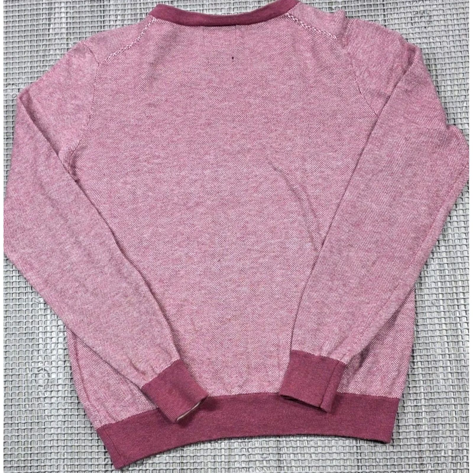 Vintage Woolrich Mens V-Neck Sweater Pink Waffle Knit M Cashmere Cotton Pullover Knit Shirt Size US M / EU 48-50 / 2 - 7 Thumbnail