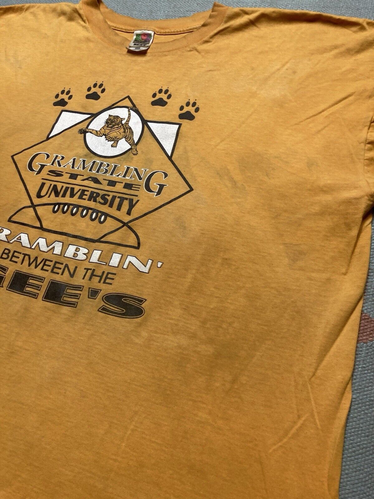 Fruit Of The Loom × Vintage VTG t shirt grambling state university college tigers 3XL Size US XXL / EU 58 / 5 - 3 Thumbnail