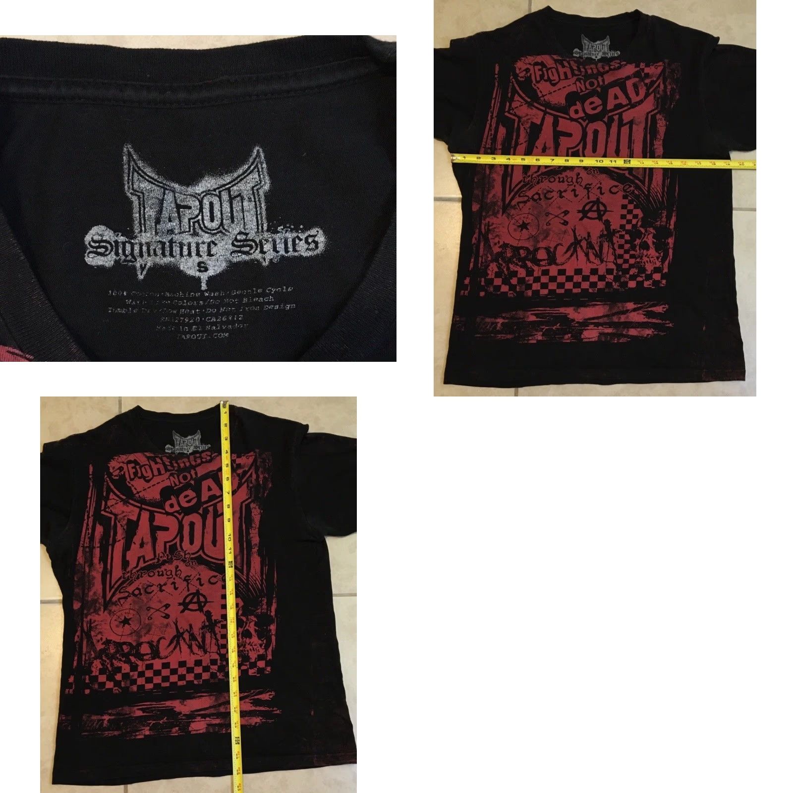 Affliction Vtg TAPOUT Fightings Not Dead Shirt S MMA Emo Goth Biker Grunge Y2K Jnco Size US S / EU 44-46 / 1 - 8 Thumbnail