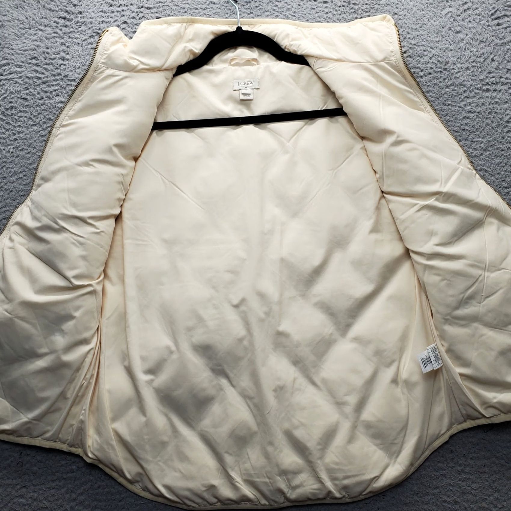 J.Crew J.CREW Quilted Puffer Vest Womens Medium Tan Down Insulated Mock Neck Full Zip Vest Size M / US 6-8 / IT 42-44 - 7 Thumbnail