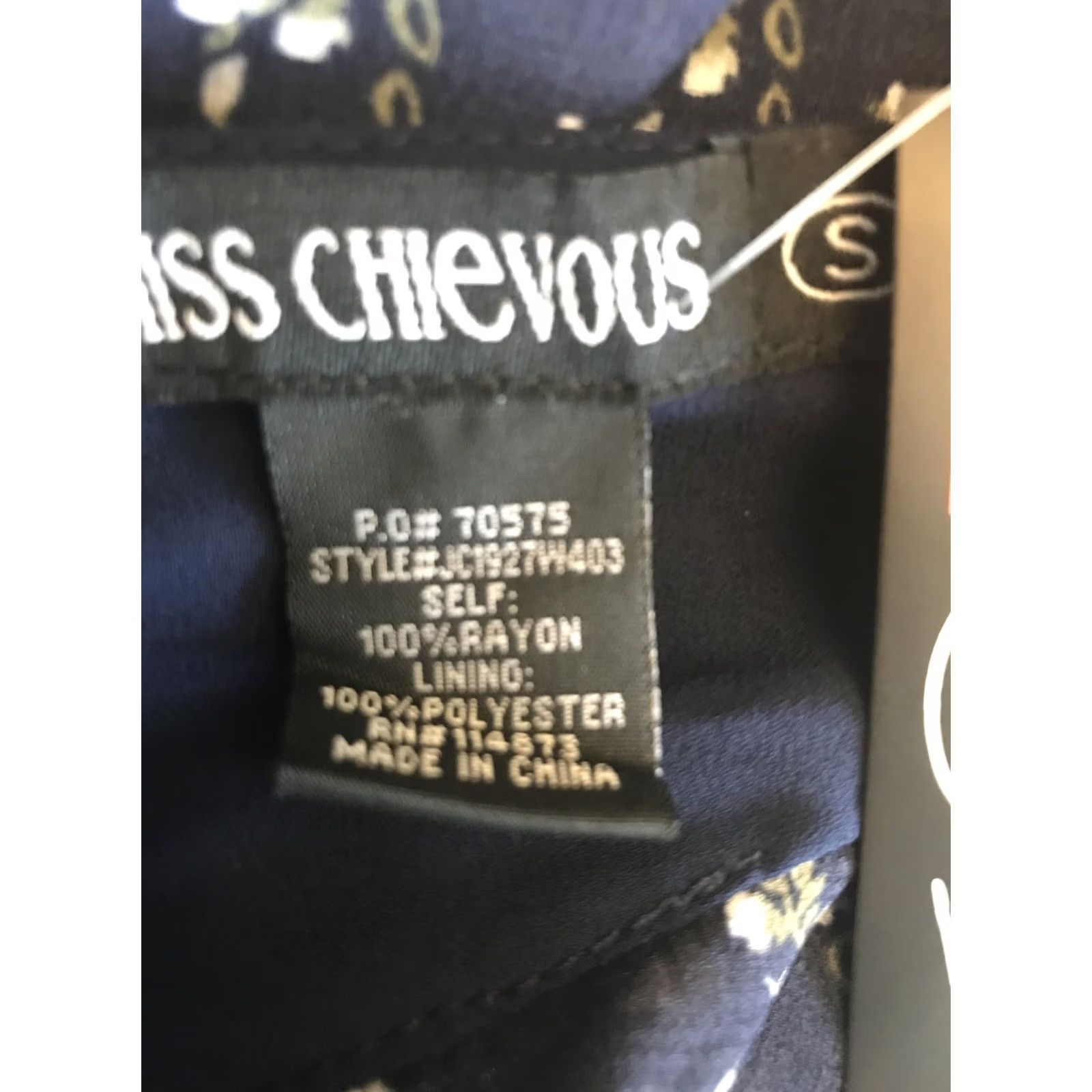 Vintage Miss Chievous Tunic Tank Blouse Shirt Women Blue Floral Sleeveless High Neck Boho 693 S Size S / US 4 / IT 40 - 5 Thumbnail