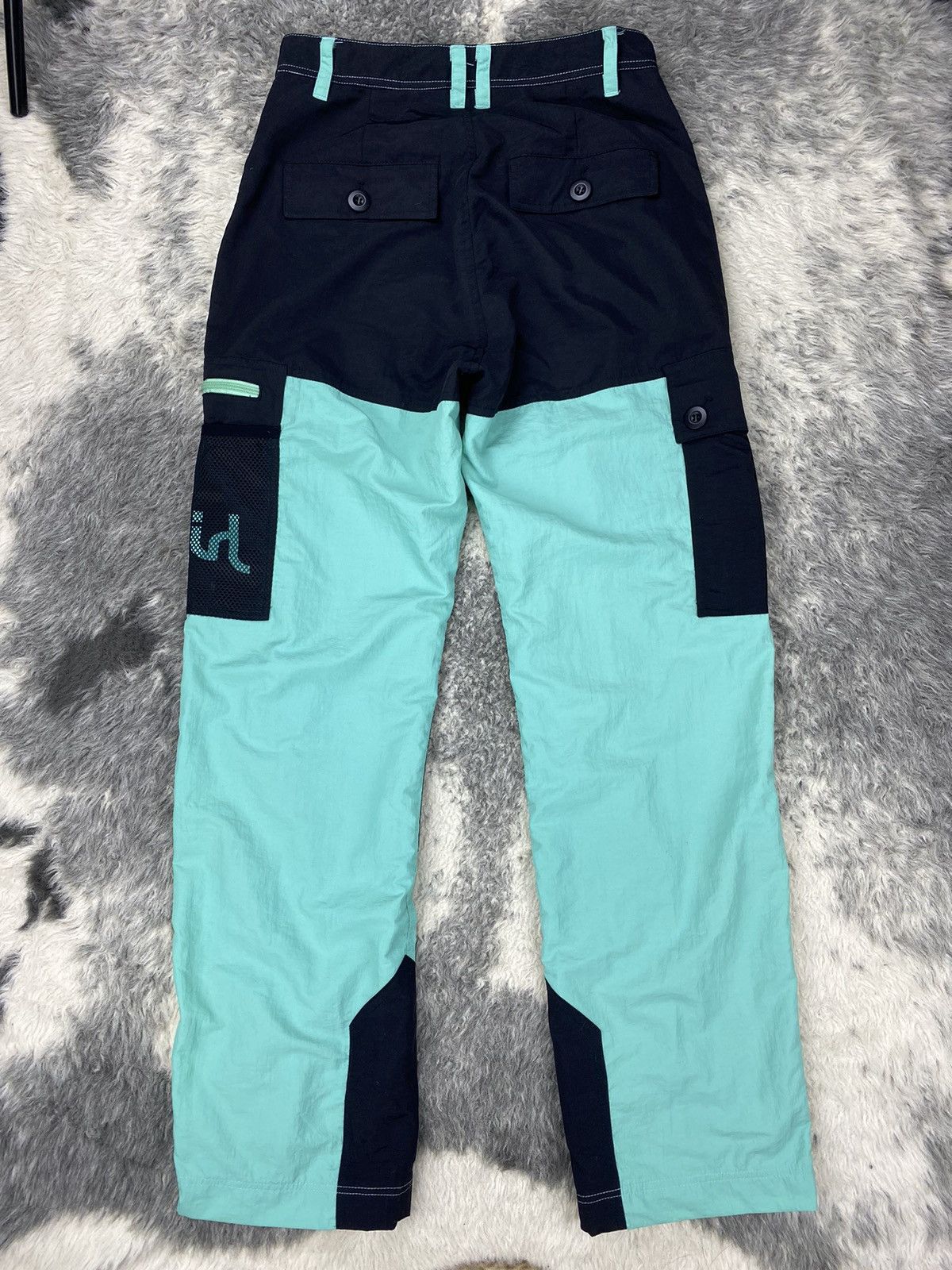 Beauty Beast × Japanese Brand Japanese Brand “X-GIRL” Cargo Patchwork Turqoise/Black Pant Size US 29 - 16 Thumbnail
