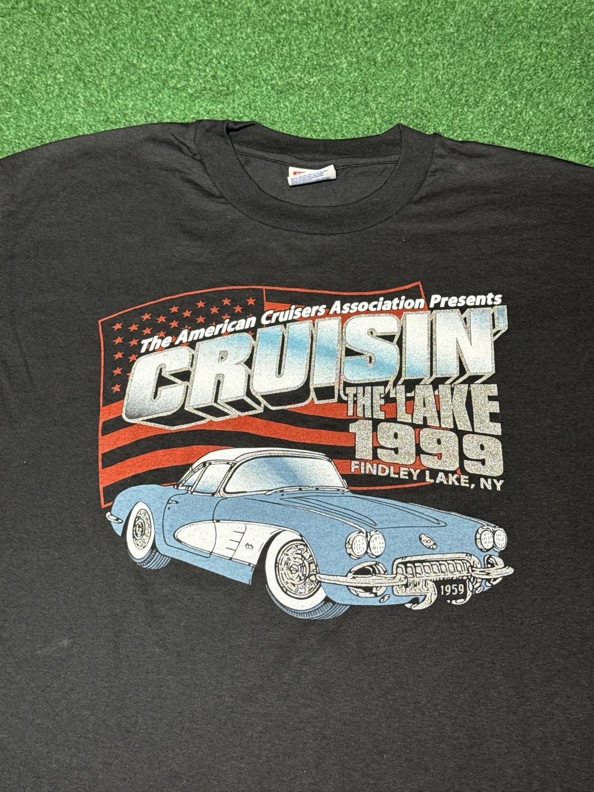 Vintage Crusin American Findley Lake Ny Classic Car 90s L T Shirt Size US L / EU 52-54 / 3 - 2 Thumbnail