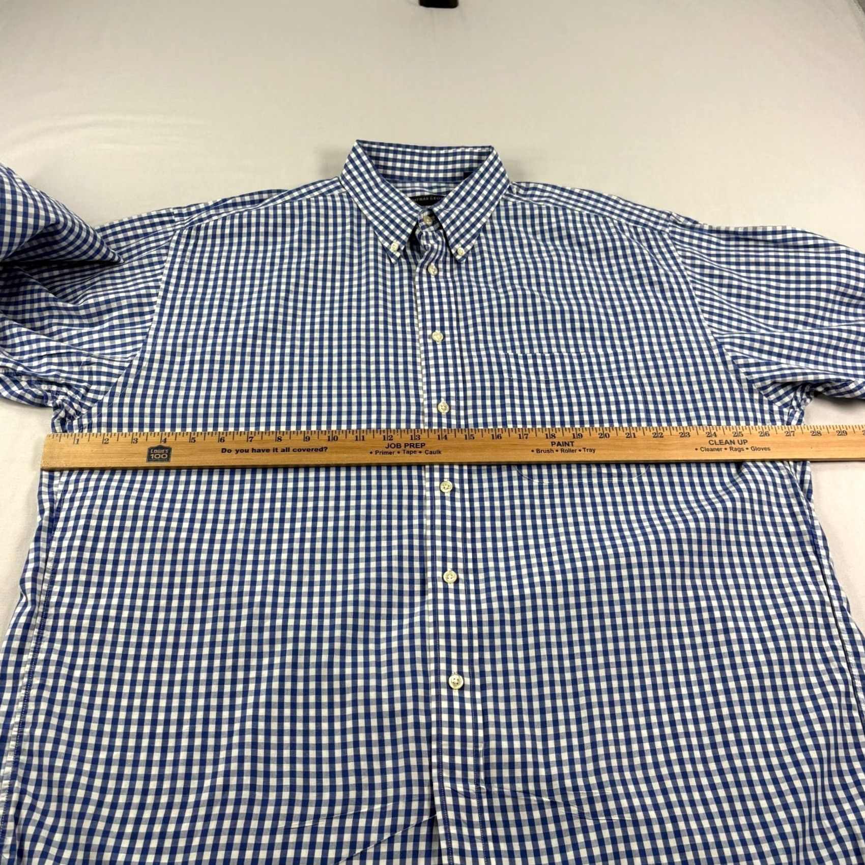 Vintage Gitman Bros Shirt Mens XL Blue Plaid Button-Up Long Sleeve Casual Formal Vintage Size 46R - 4 Thumbnail