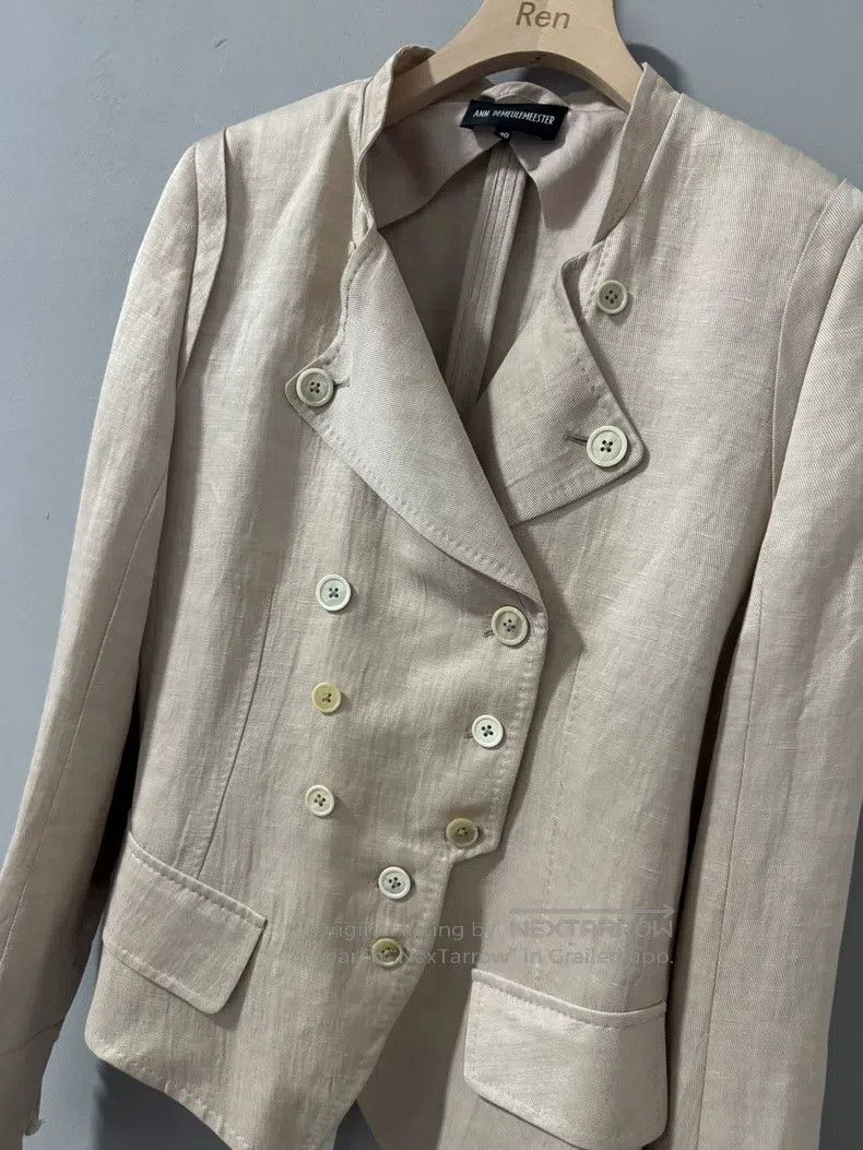 Ann Demeulemeester Ann Demeulemeester 40 Pale Pink Double-breasted Drawstring Size S / US 4 / IT 40 - 7 Thumbnail