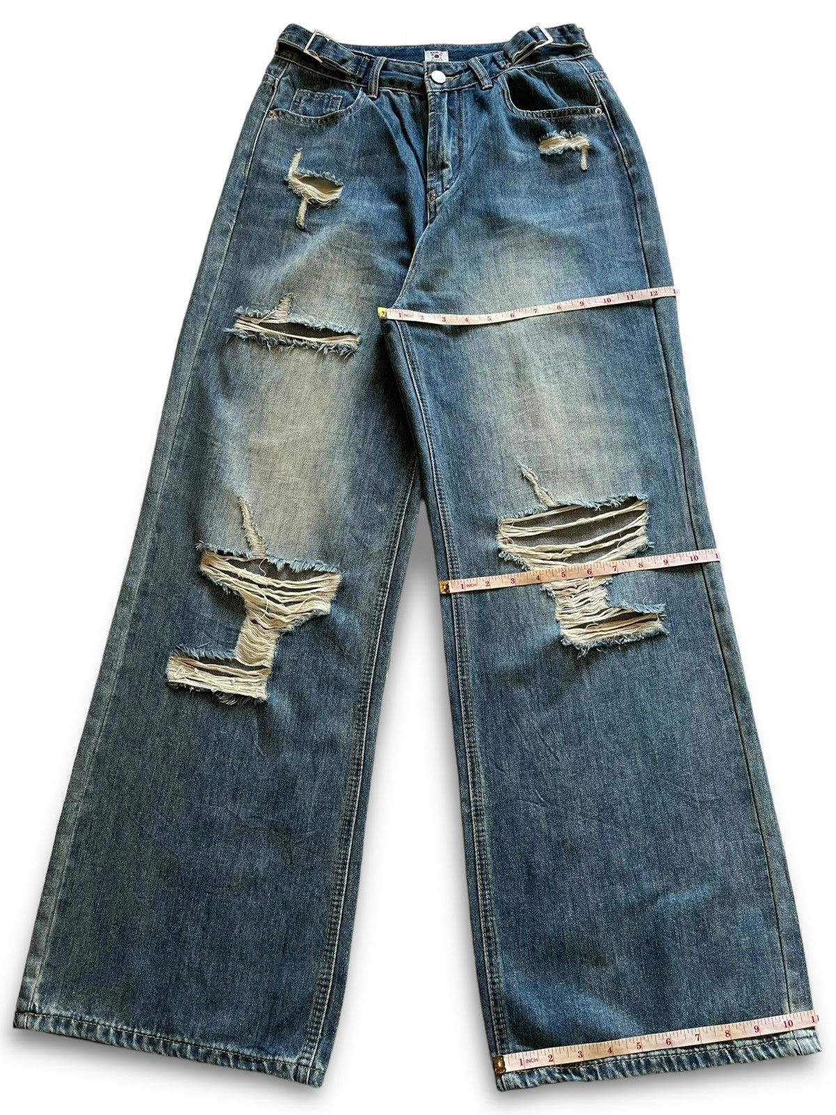 Japanese Brand Vintage Japanese Brand Distressed Blue Denim Baggy Denim Size US 29 - 12 Thumbnail