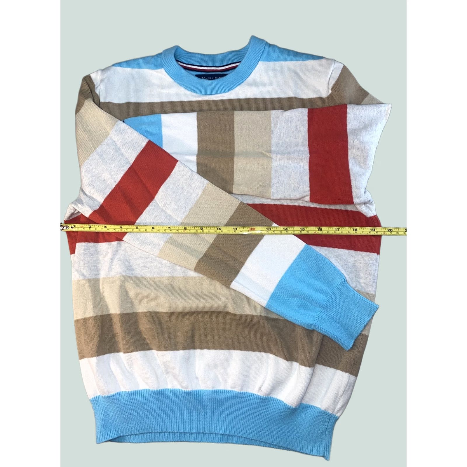 Tommy Hilfiger Tommy Hilfiger Sweater Men Crew Neck Striped Multicolor Alumni Pullover S Size Regular Cotton Pullover Mens Sweater Size US S / EU 44-46 / 1 - 1 Thumbnail