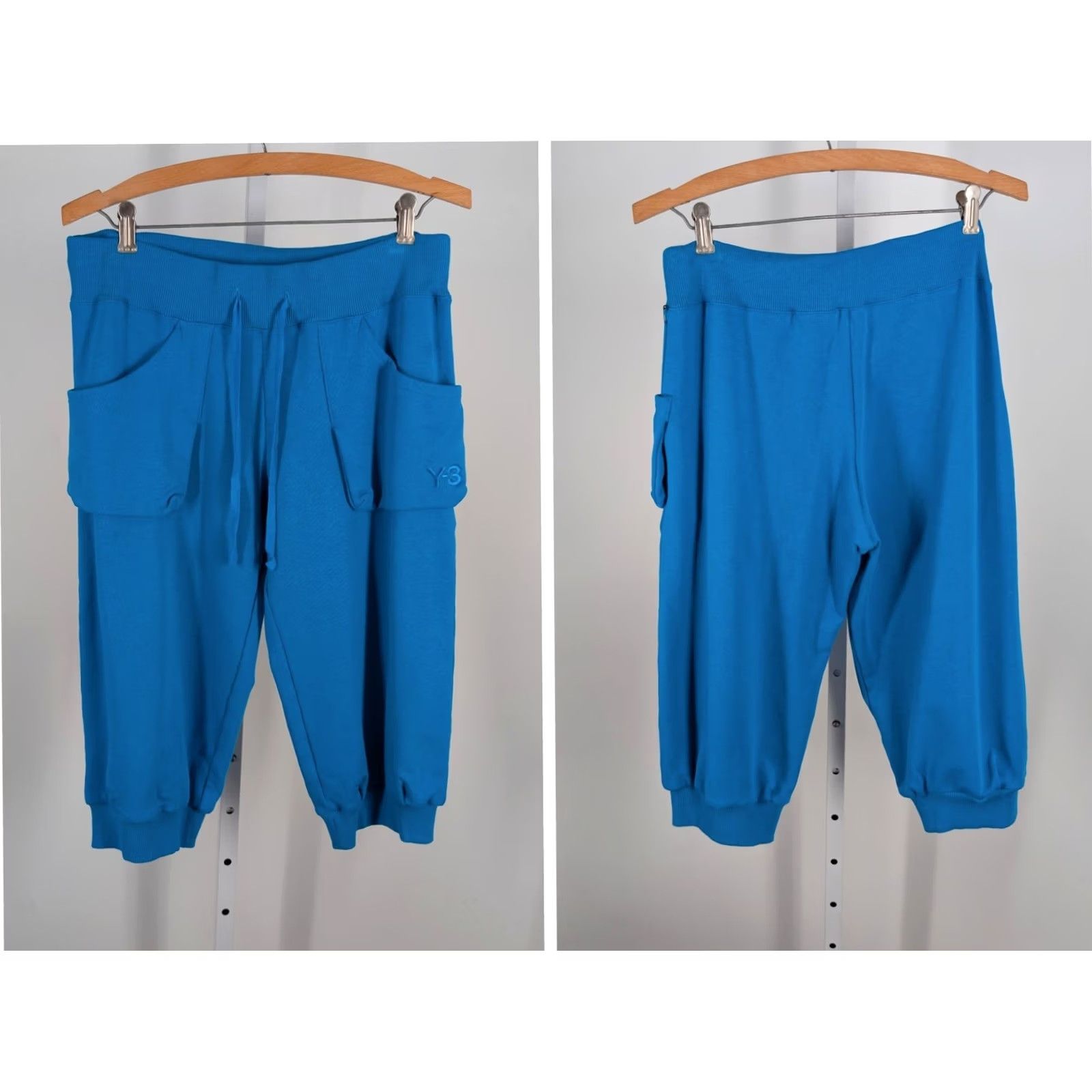 Y-3 Vintage Y-3 Yohji Yamamoto Tracksuit Set Cropped Jacket Capri Pants Blue Women M Two-Piece Size 32" / US 10 / IT 46 - 5 Thumbnail