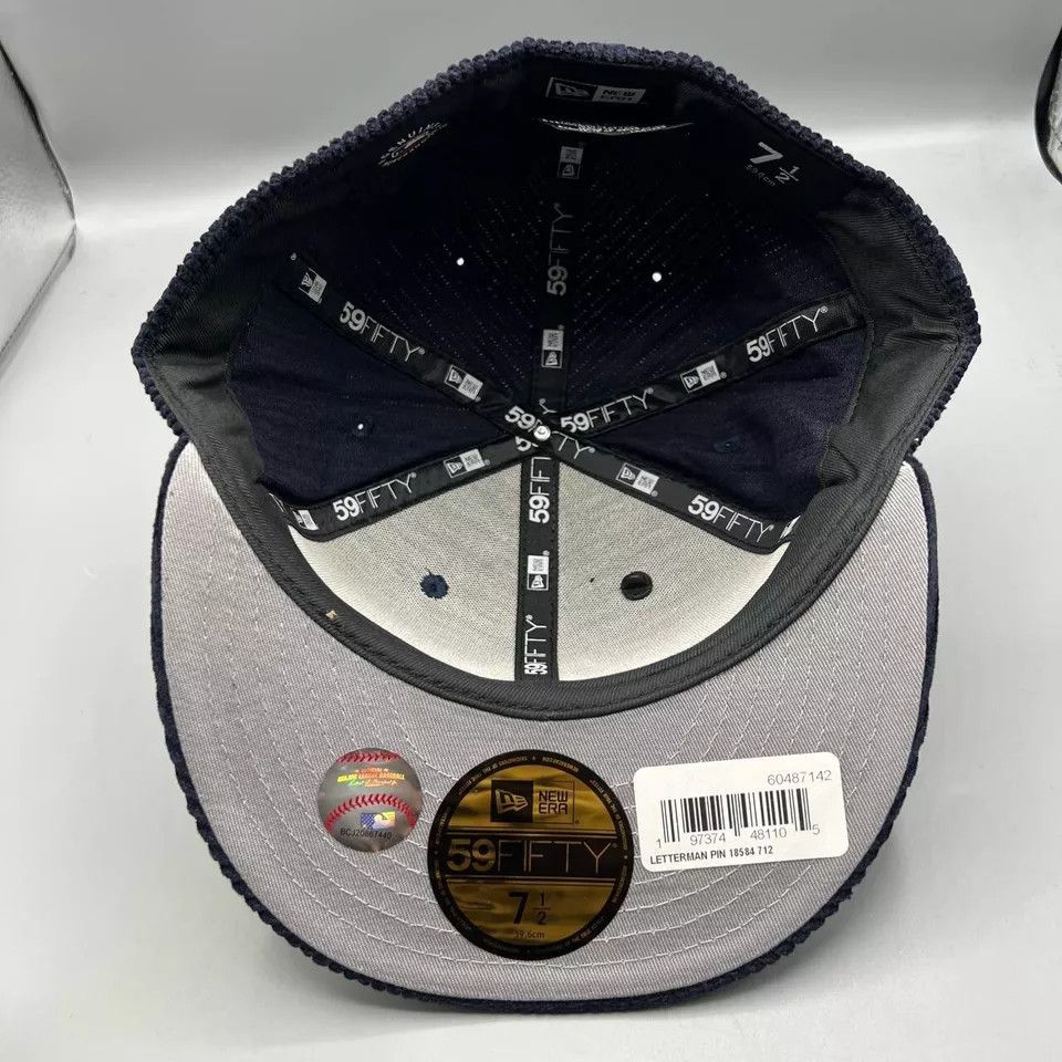 New Era Boston Red Sox Hat Men 7 1/2 Corduroy 59Fifty New Era Fitted Size ONE SIZE - 7 Thumbnail