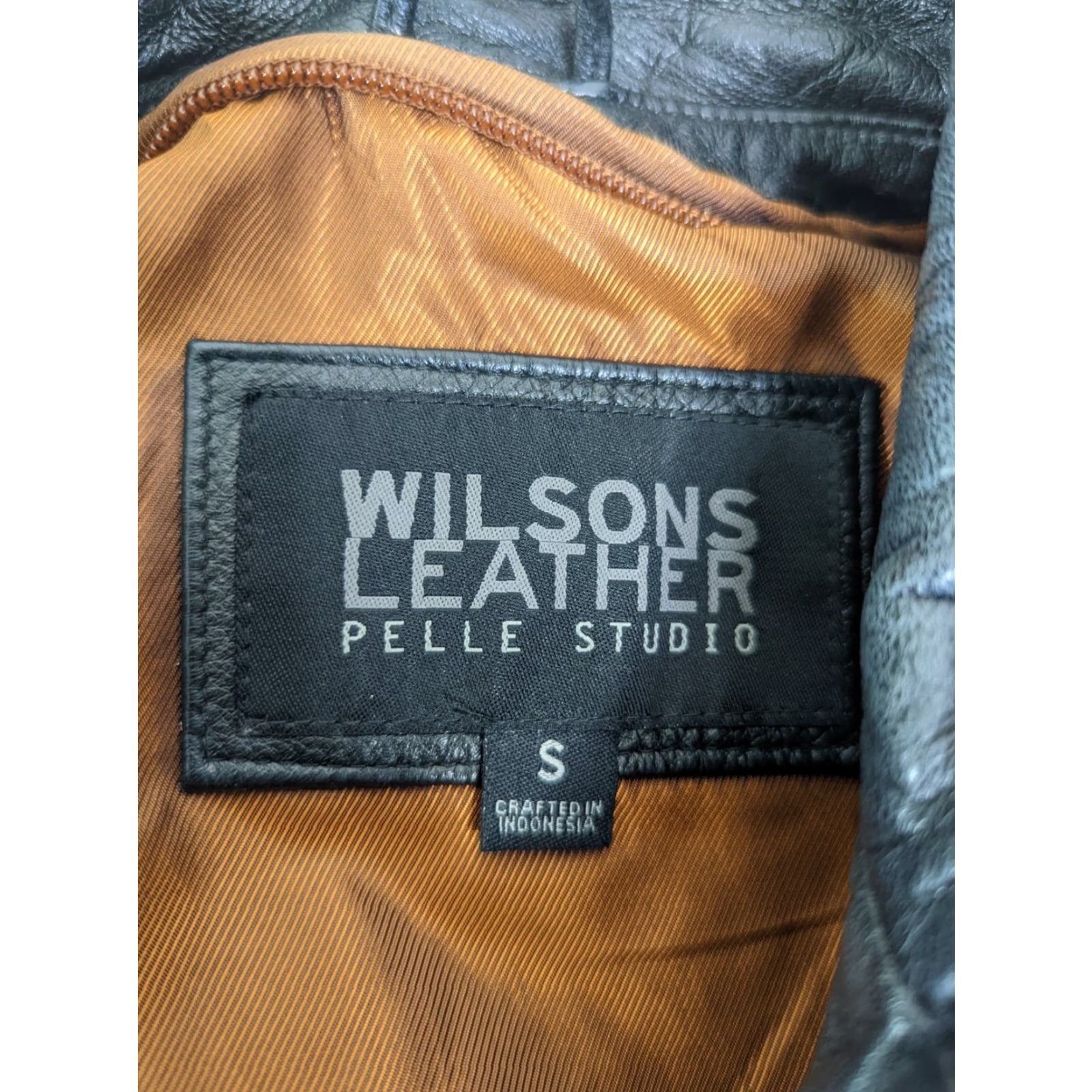 Vintage VINTAGE Wilsons Leather Bomber Aviator Biker Womens Small Leather Black Coat Moto Jacket Size S / US 4 / IT 40 - 3 Thumbnail