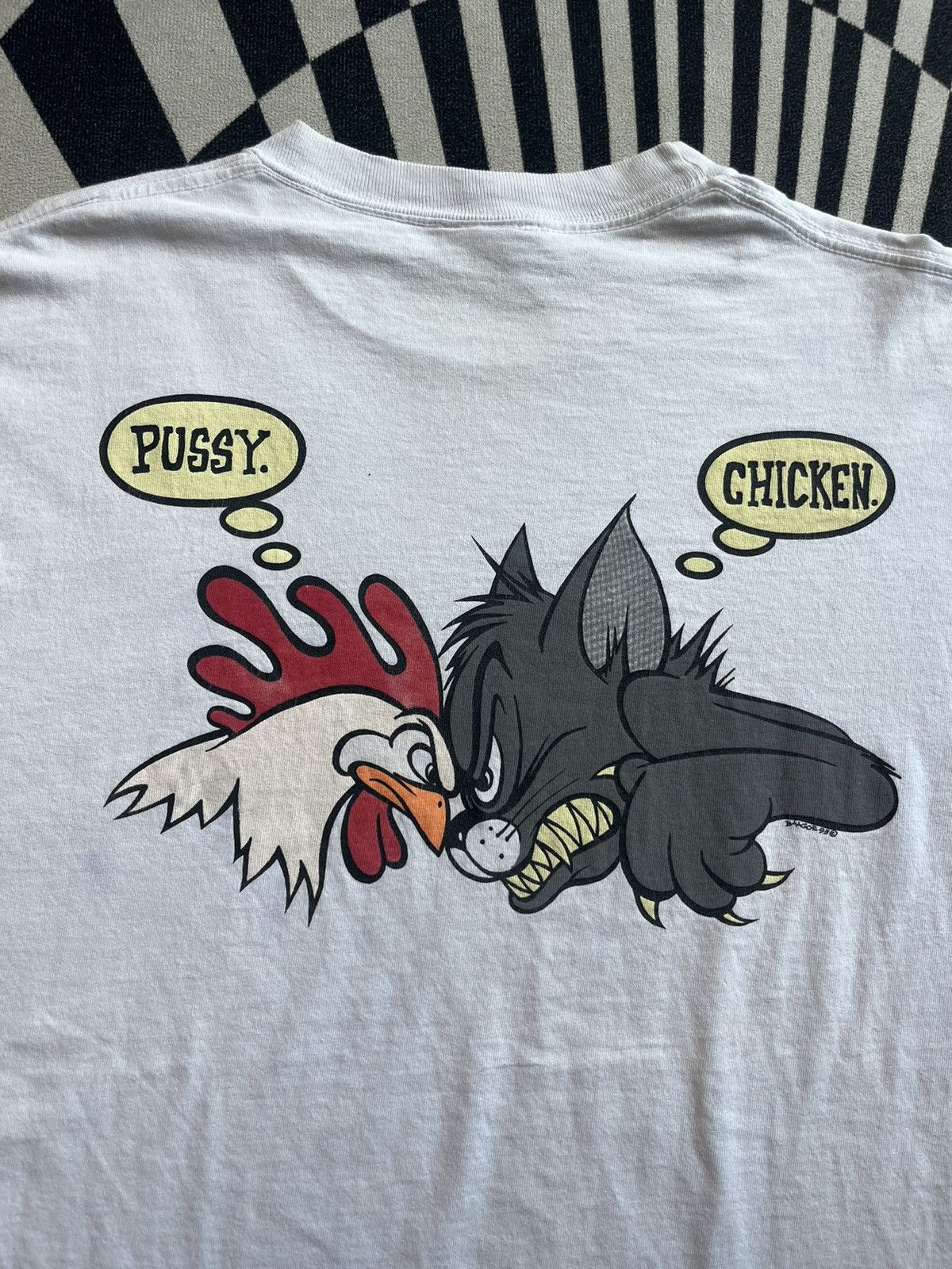 No Fear Vintage NOFEAR Pussy Chicken 93’s BAAGOE Tshirt Size US L / EU 52-54 / 3 - 8 Thumbnail