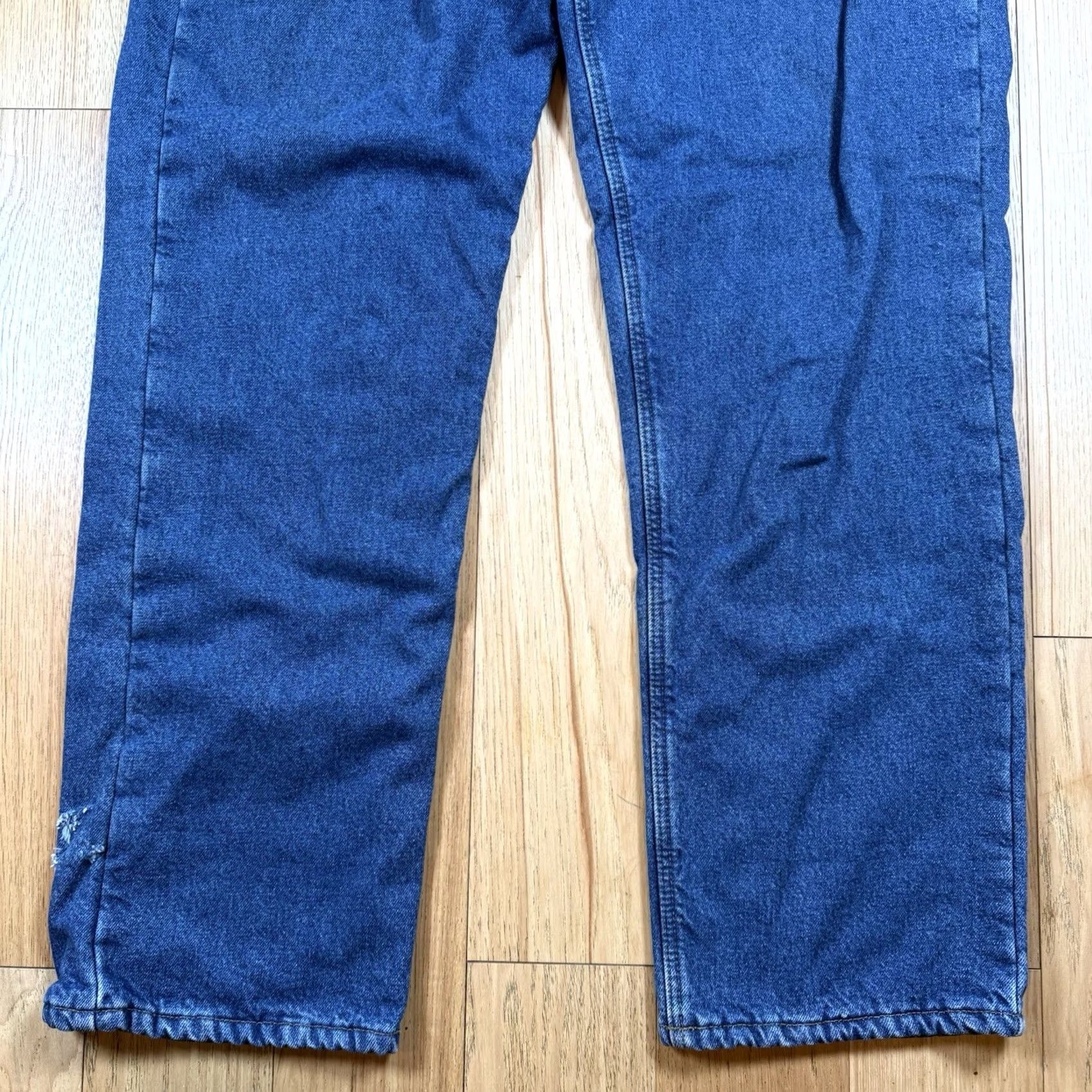 Carhartt VINTAGE Carhartt Jeans Denim Blue Lined Quilted Relaxed Fit Mens 32x34 Inseam 34 Straight Workwear Size US 32 / EU 48 - 2 Thumbnail