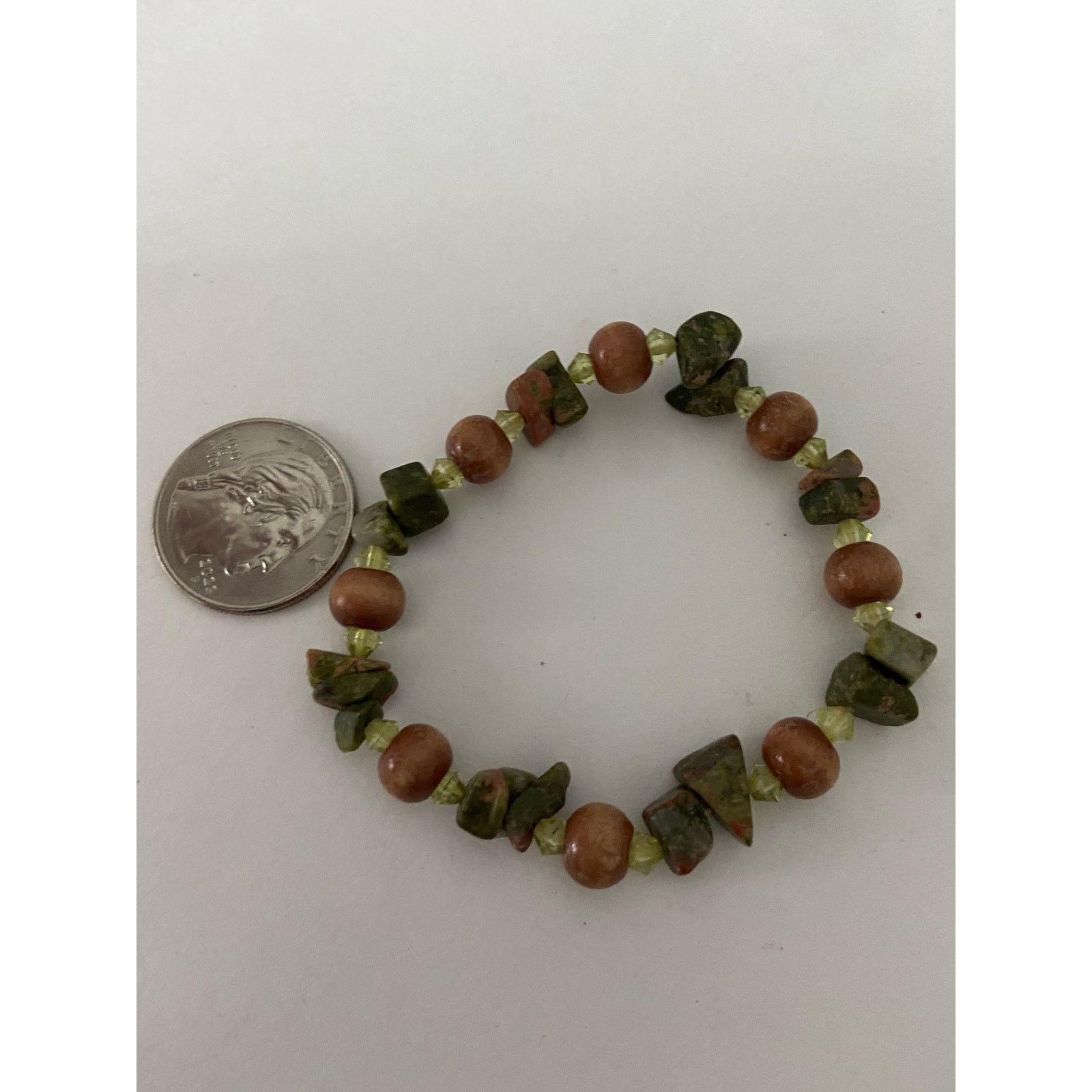 Handmade unakite bead bracelet Size ONE SIZE - 4 Thumbnail