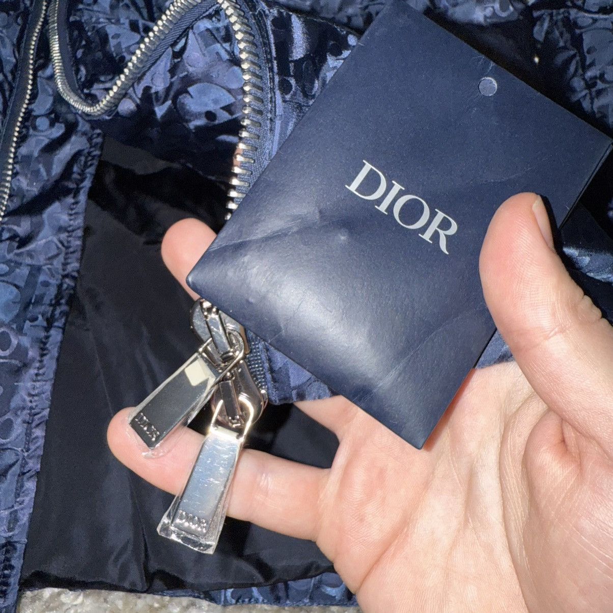 Dior Christian Dior homme paris navy blue oblique down jacket Size US S / EU 44-46 / 1 - 4 Thumbnail