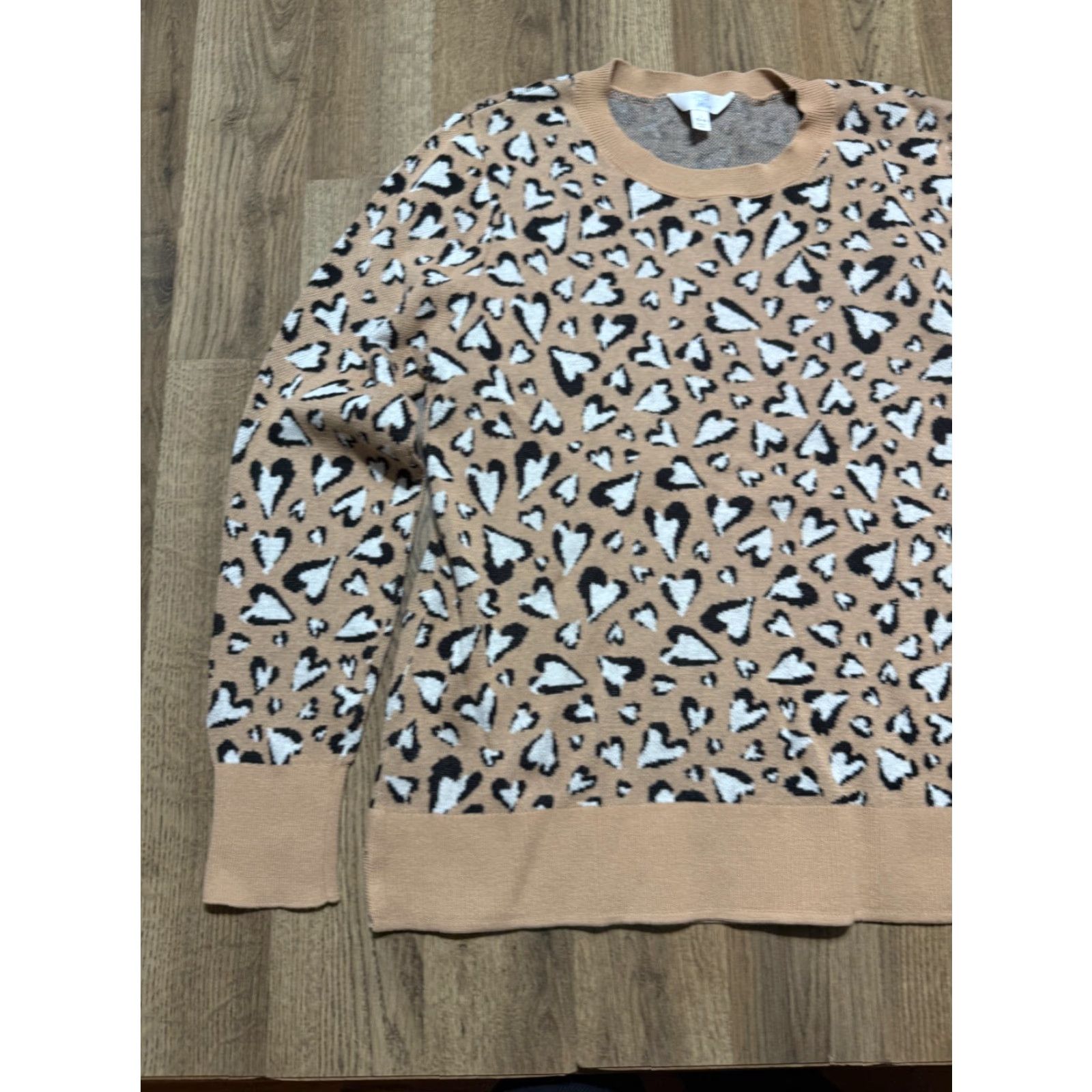 Vintage Time & Tru Sweater Women Large Brown White Black Pullover Crewneck Womens Size L / US 10 / IT 46 - 3 Thumbnail