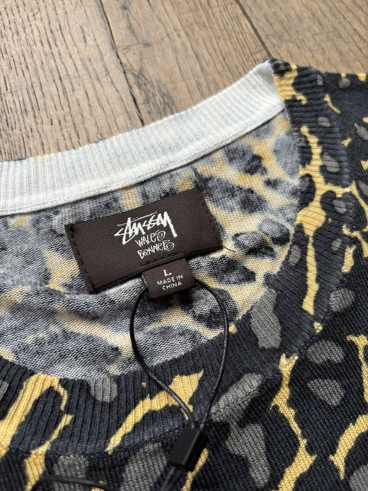 Stussy Stussy Wales Bonner Leopard Cardigan Sweater Large Brand new Size US L / EU 52-54 / 3 - 7 Thumbnail