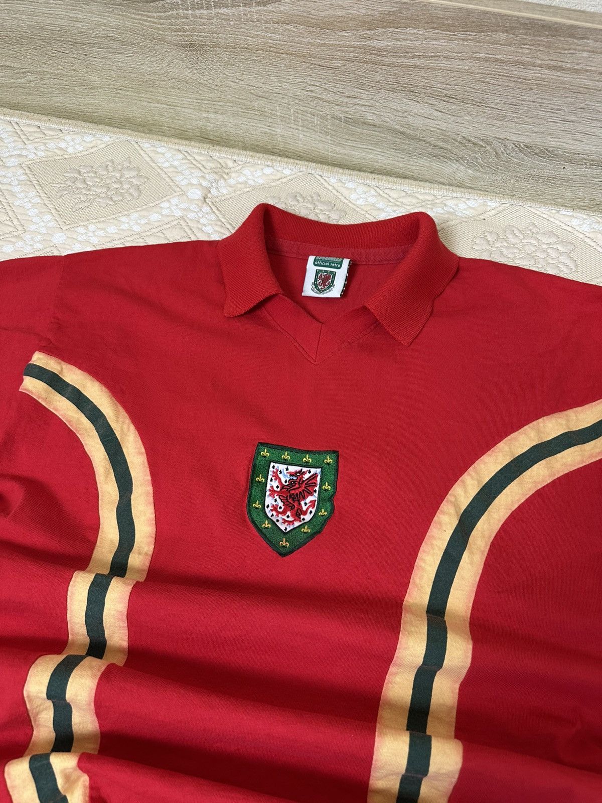 Vintage 🔥 Wales 1976-1979 Football Retro T Shirt Jersey England Size US L / EU 52-54 / 3 - 2 Thumbnail