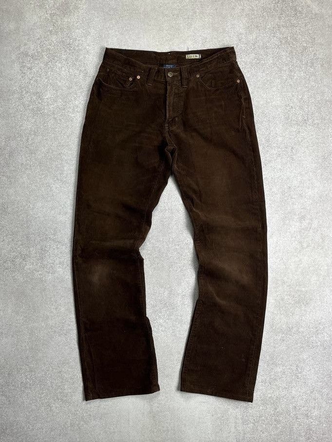 Polo Ralph Lauren Vintage Polo Ralph Lauren Baggy Velvet Flared Pants 31x34 Size US 31 - 1 Thumbnail