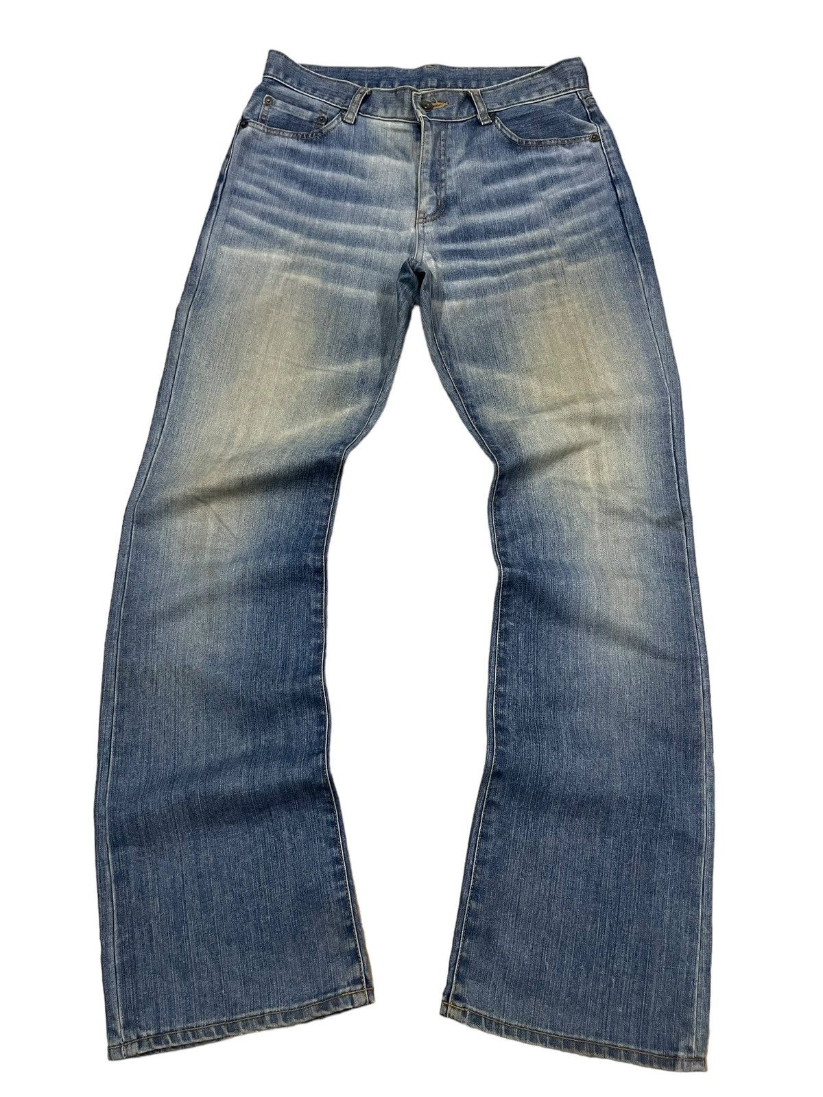 Jun Takahashi Vintage Y2K Japanese Brand Uniqlo Blue Wash Bootcut Jeans Size US 32 / EU 48 - 7 Thumbnail
