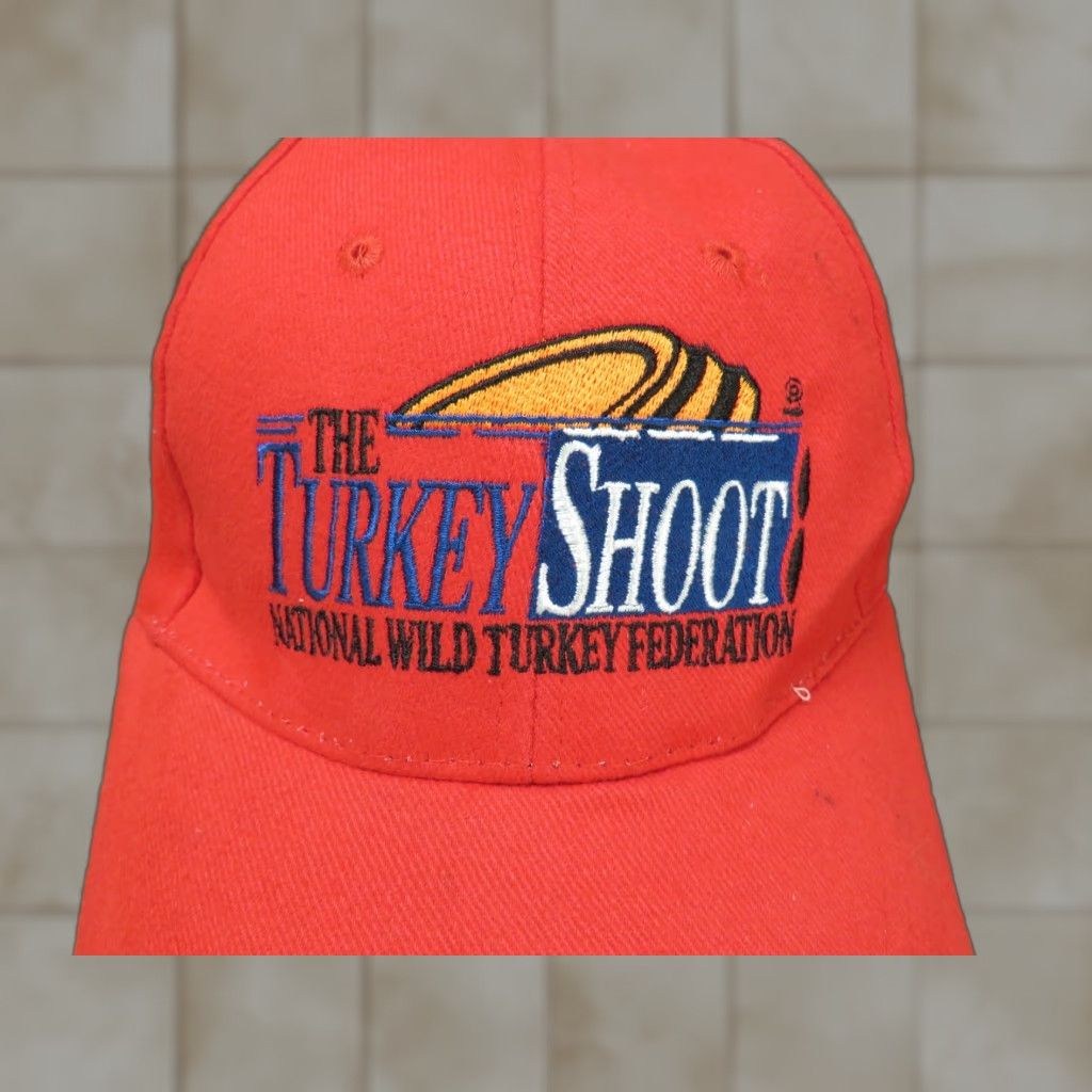 Vintage VTG The Turkey Shoot HaT National Wild Turkey Gobblers hunt trucker cap hat NSFW? Size ONE SIZE - 1 Thumbnail