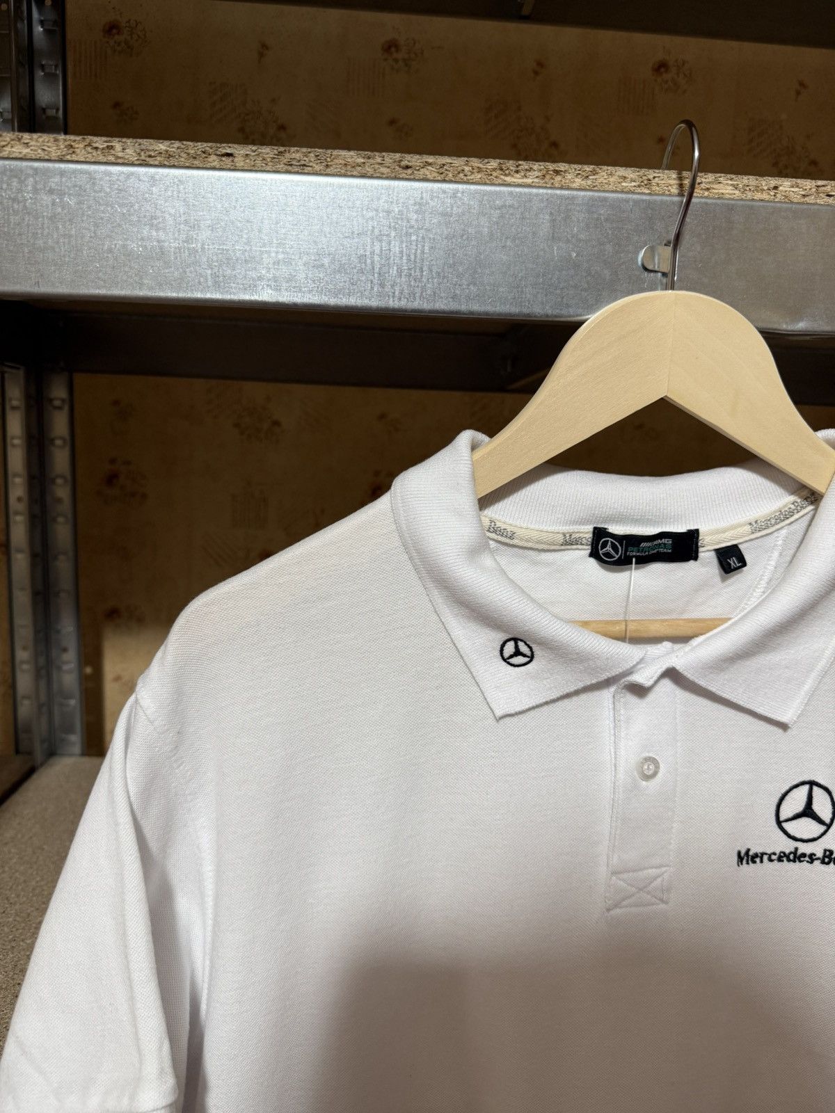 Formula 1 × Mercedes-Benz Vintage 90’s Mercedes-Benz Racing F1 NASCAR Polo T-Shirt Size US XL / EU 56 / 4 - 3 Thumbnail