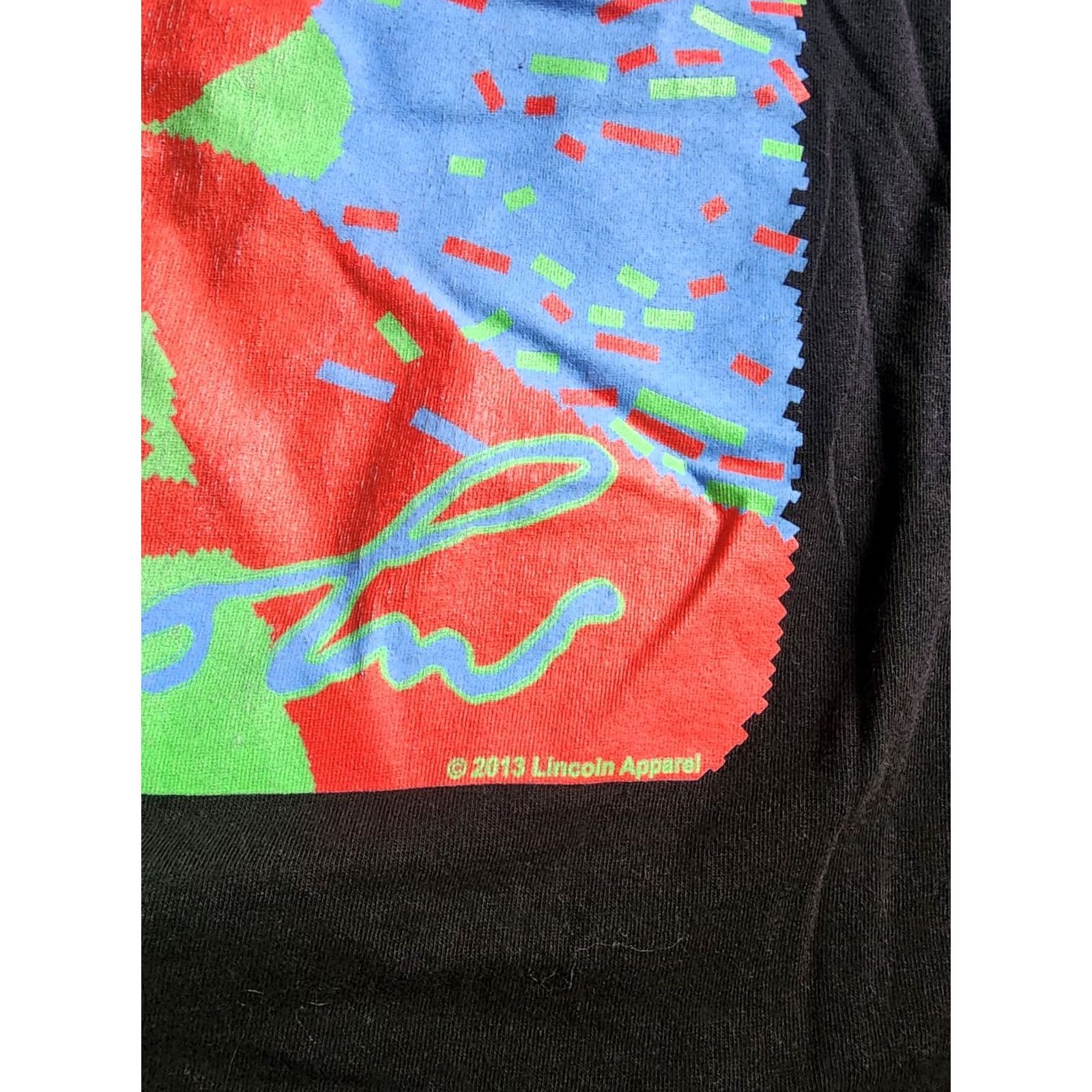 Vintage Bayside Mens T-Shirt 2XL Black Abraham Lincoln Graffiti Pop Art USA USA Patriotic Heavyweight Crew Neck Short Sleeve Made In USA Mens Size US XXL / EU 58 / 5 - 5 Thumbnail