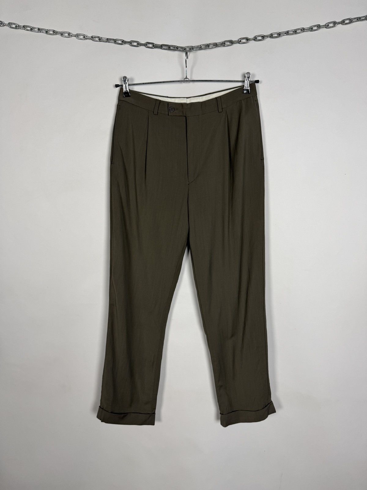 Yves Saint Laurent Yves Saint Laurent Wool Pants Chino Trousers YSL Vintage S48 Size US 32 / EU 48 - 1 Thumbnail
