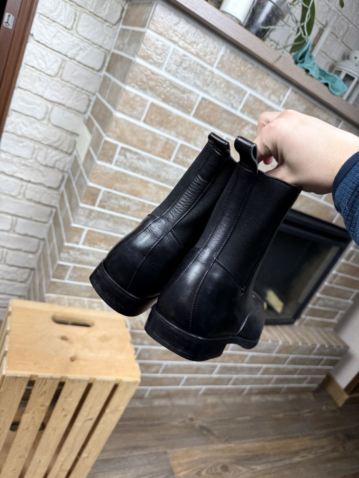 Gucci Mens Gucci Black Leather Chelsea Western Boots Size EUR 40 Size US 7 / EU 40 - 7 Thumbnail
