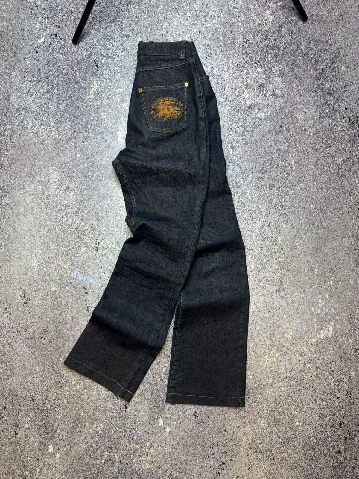 Burberry × Vintage 💥VERY RARE VINTAGE BURBERRY LONDON BIG LOGO JEANS Size 26" / US 2 / IT 38 - 2 Thumbnail