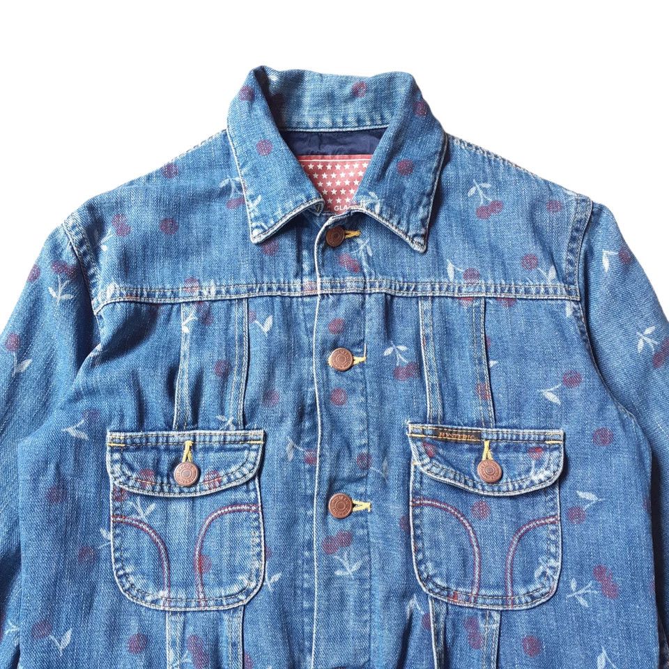 Hysteric Glamour Hysteric Glamour Cherry Print Denim Jacket Cinch Back Size S / US 4 / IT 40 - 2 Thumbnail