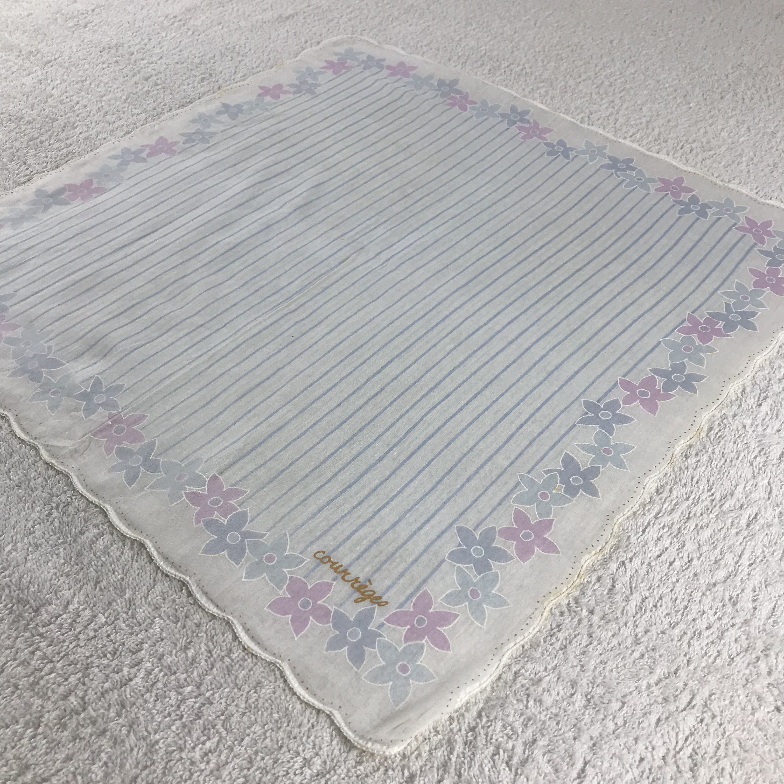 Courreges × Vintage Courreges Bandana / Handkerchief / Neckerchief - S327 Size ONE SIZE - 2 Thumbnail
