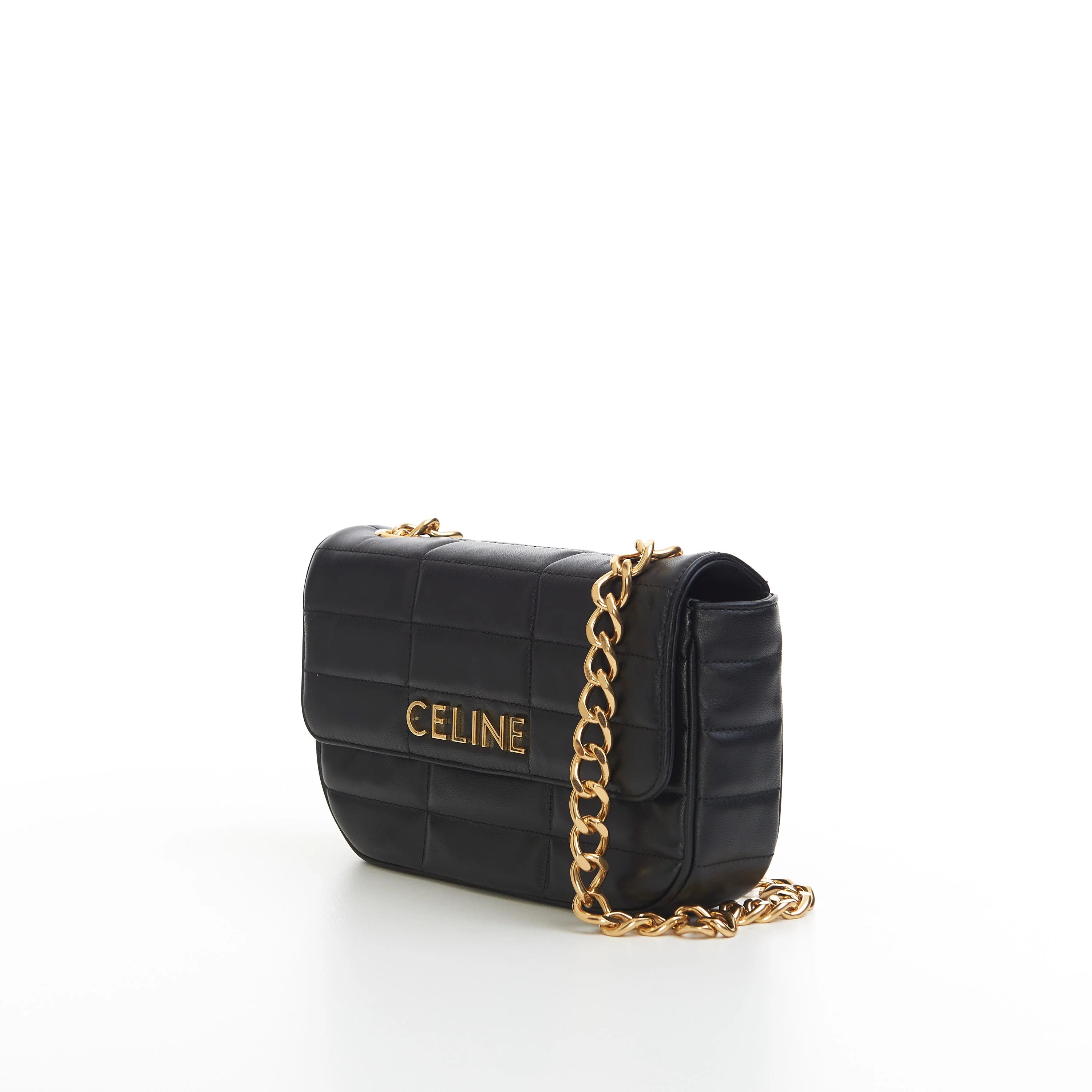 Celine o1bcso1str0725 Size :OS/ 111273 Chain Shoulder Bag in Black Size ONE SIZE - 2 Thumbnail
