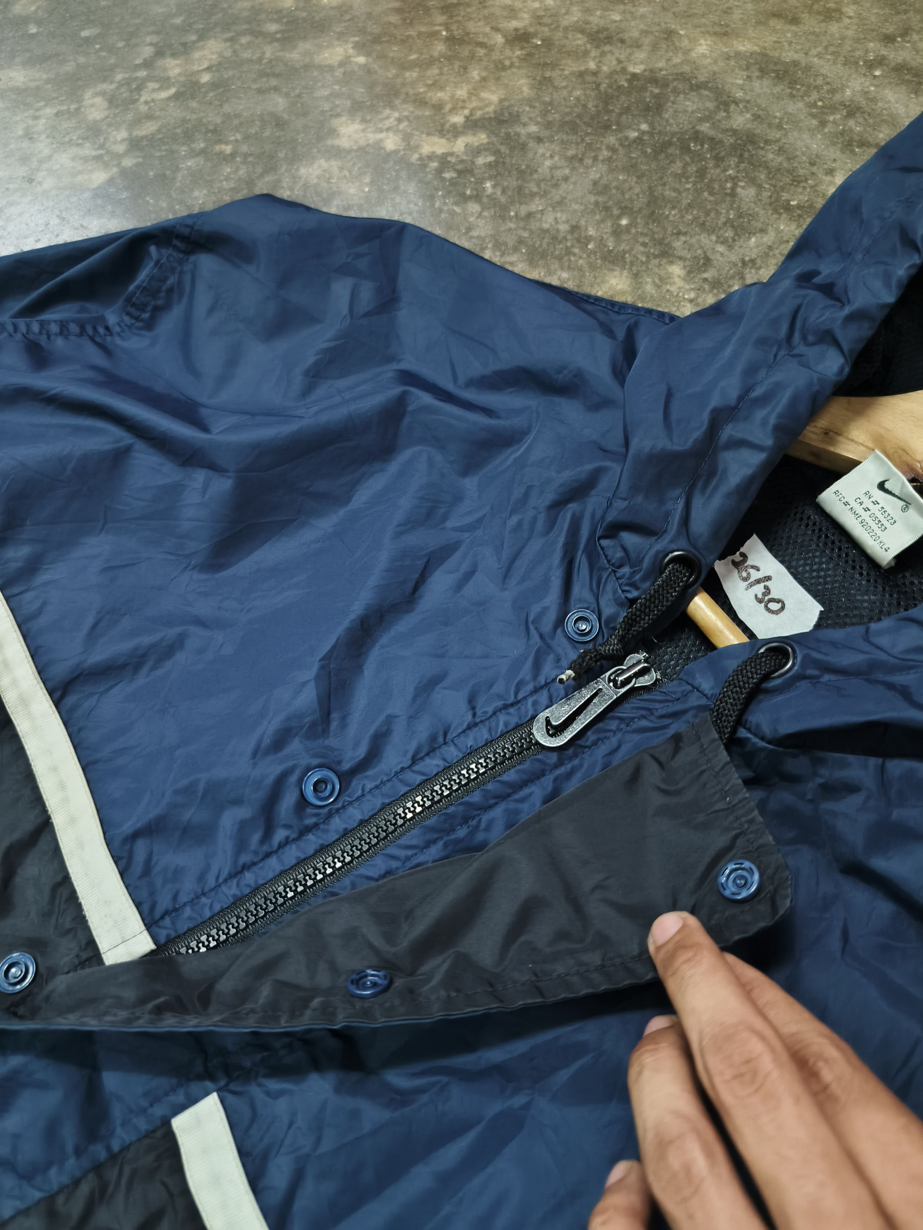 Nike VTG 90'S NIKE HALFZIPPER WINBREAKER JACKET HOODED Size US XL / EU 56 / 4 - 3 Thumbnail