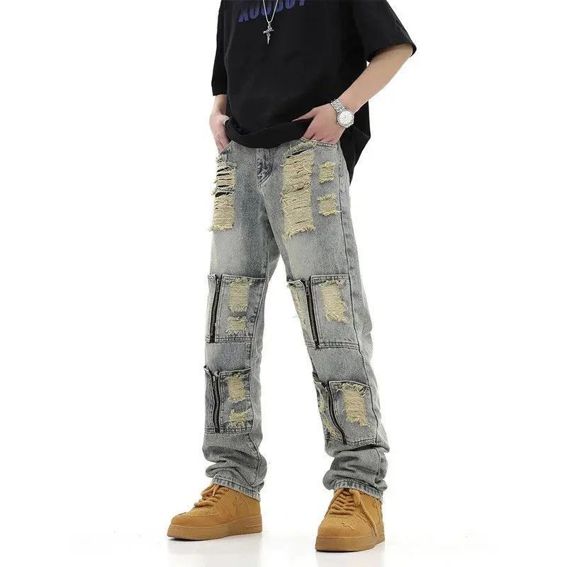Japanese Brand Vintage Ripped Casual Jeans Pants Washed Streetwear Denim Size US 32 / EU 48 - 2 Thumbnail