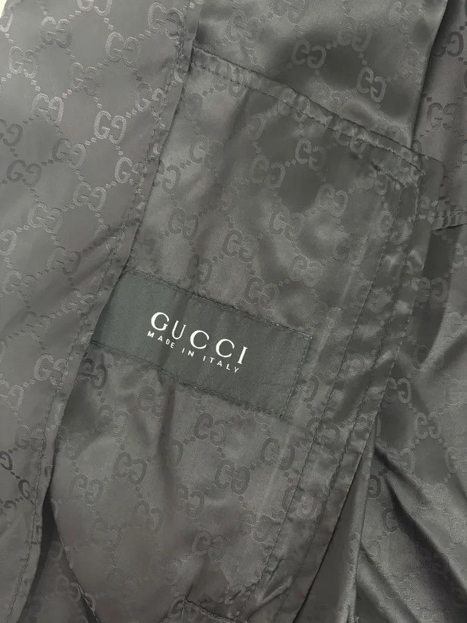 Gucci 2000s Gucci Black Monogrammed Light Windbreaker Jacket Size US M / EU 48-50 / 2 - 12 Thumbnail
