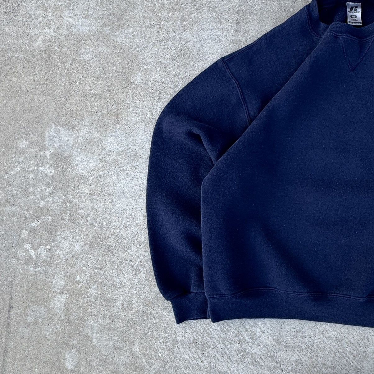 Nike × Russell Athletic × Stussy Vintage 90s Blue Essential Russel Crewneck Boxy Medium Size US M / EU 48-50 / 2 - 4 Thumbnail