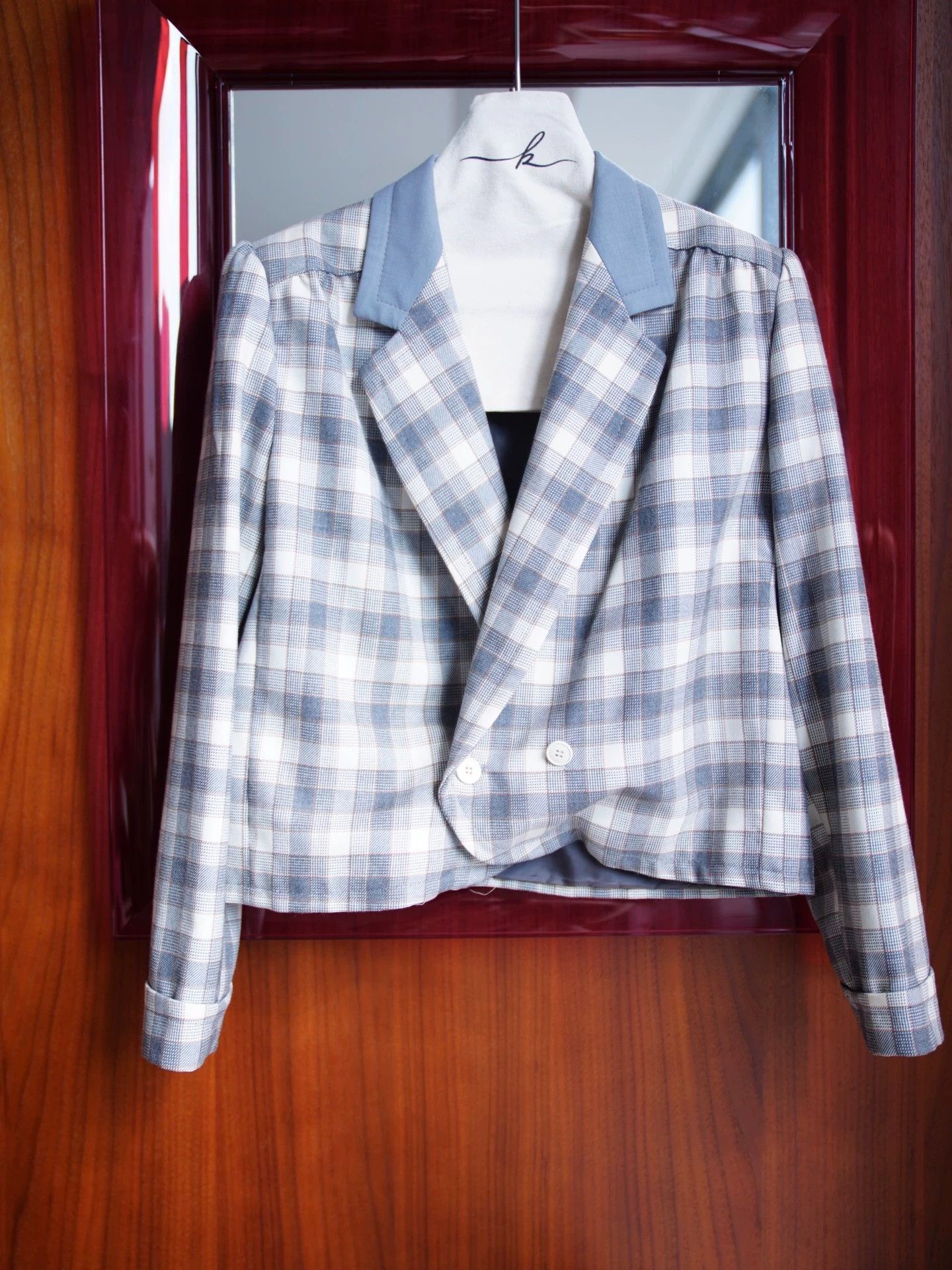 Valentino Valentino Vintage Wool Check Short Blazer IT46/L Size L / US 10 / IT 46 - 5 Thumbnail