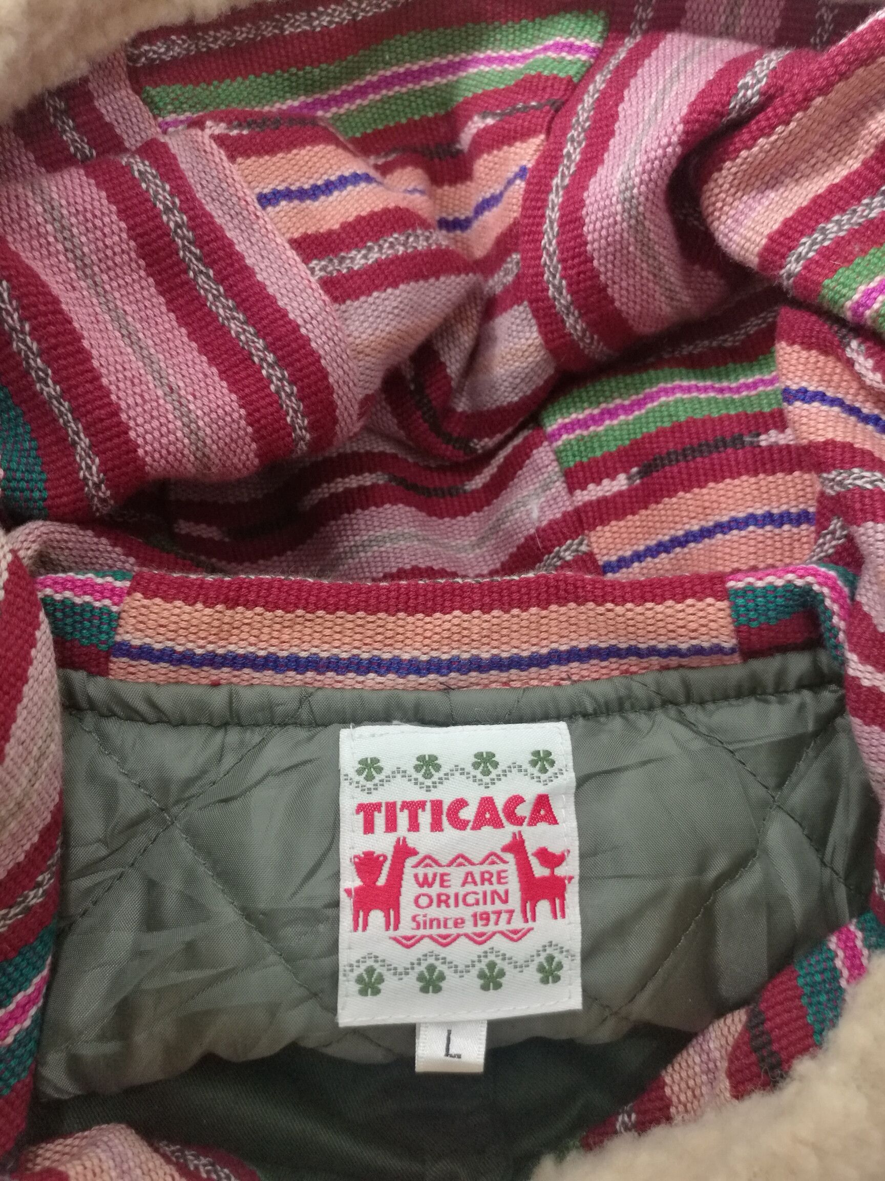 Japanese Brand Vintage TITICACA Navajo Style Hooded Jacket Size US L / EU 52-54 / 3 - 6 Thumbnail