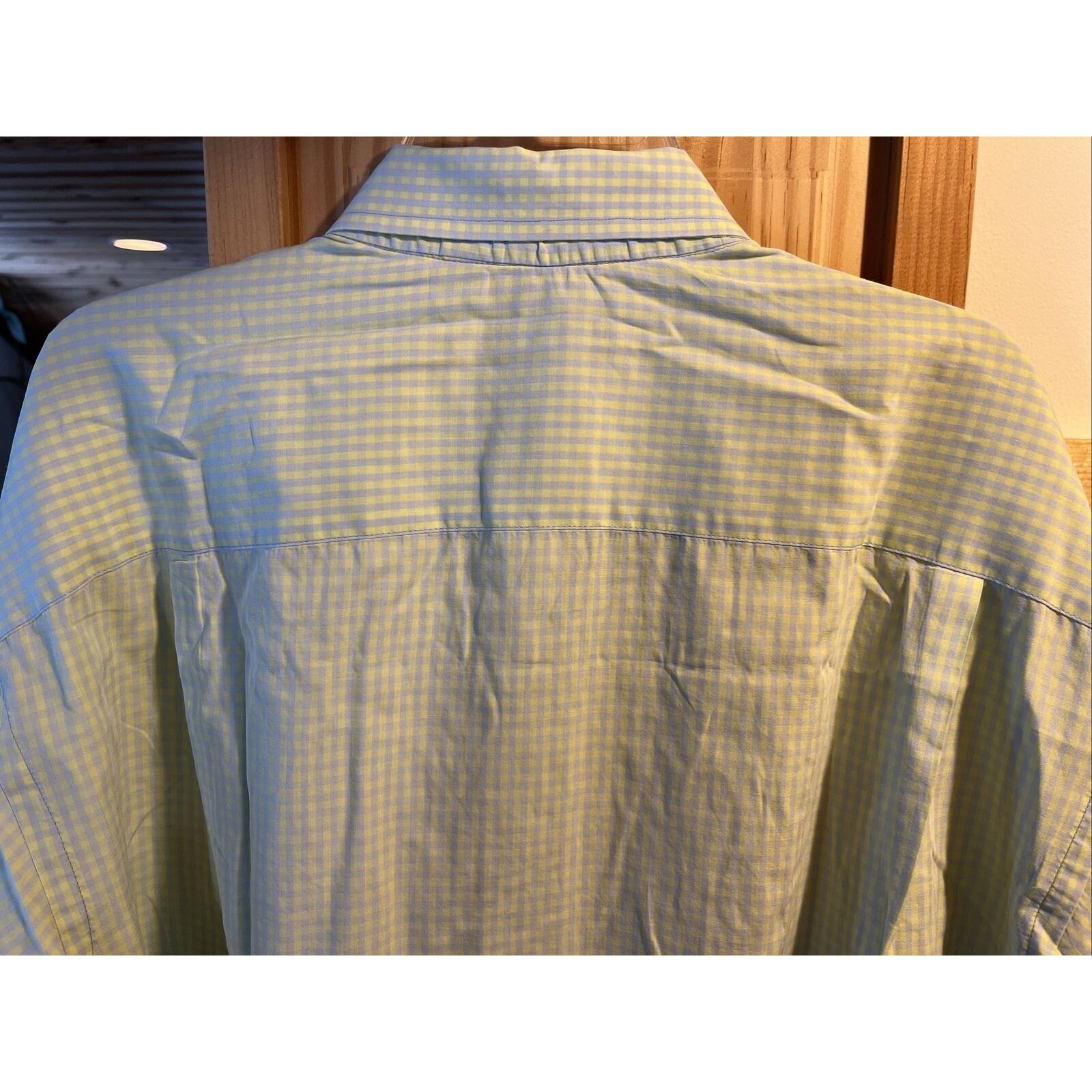 Burberry Burberry London Men's L Yellow Gray Check LS cotton Shirt Size US L / EU 52-54 / 3 - 10 Thumbnail