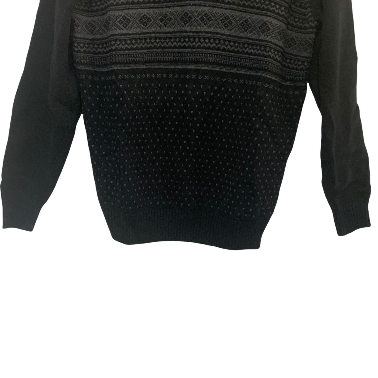 Oscar De La Renta Oscar De La Renta Nordic 1/4 Zip Pullover Sweater Black M Size US M / EU 48-50 / 2 - 4 Thumbnail