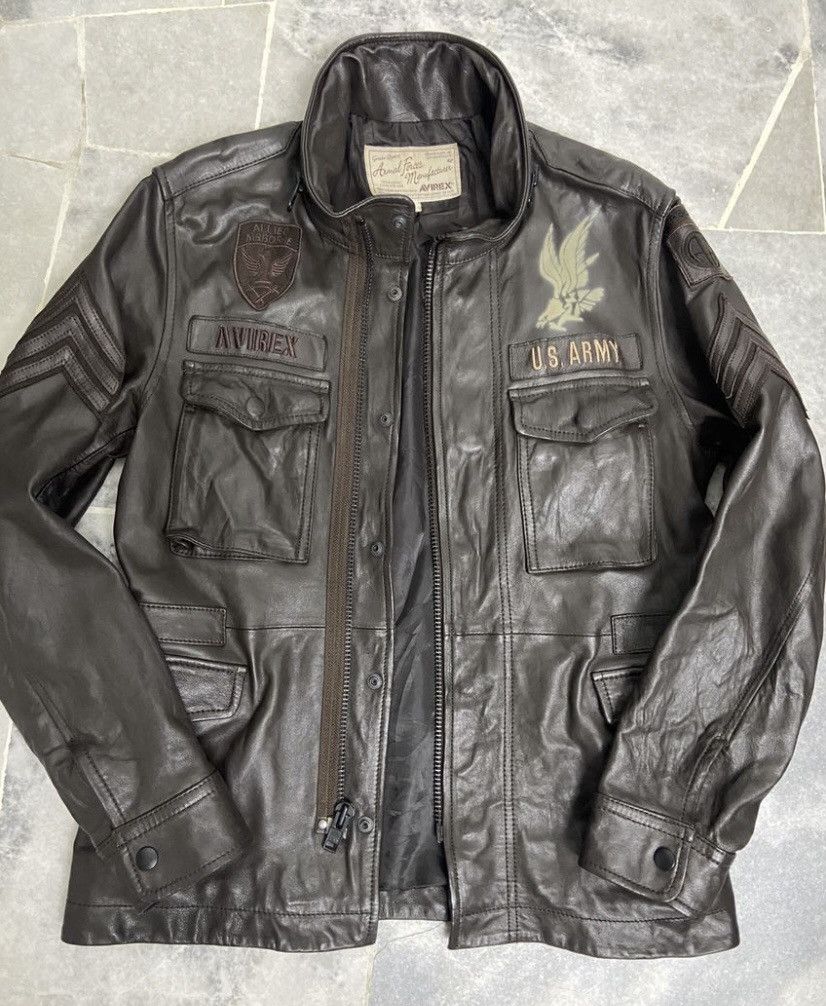 Avirex Avirex Leather Jacket Type M65 US Army Flight Jacket Size US M / EU 48-50 / 2 - 8 Thumbnail