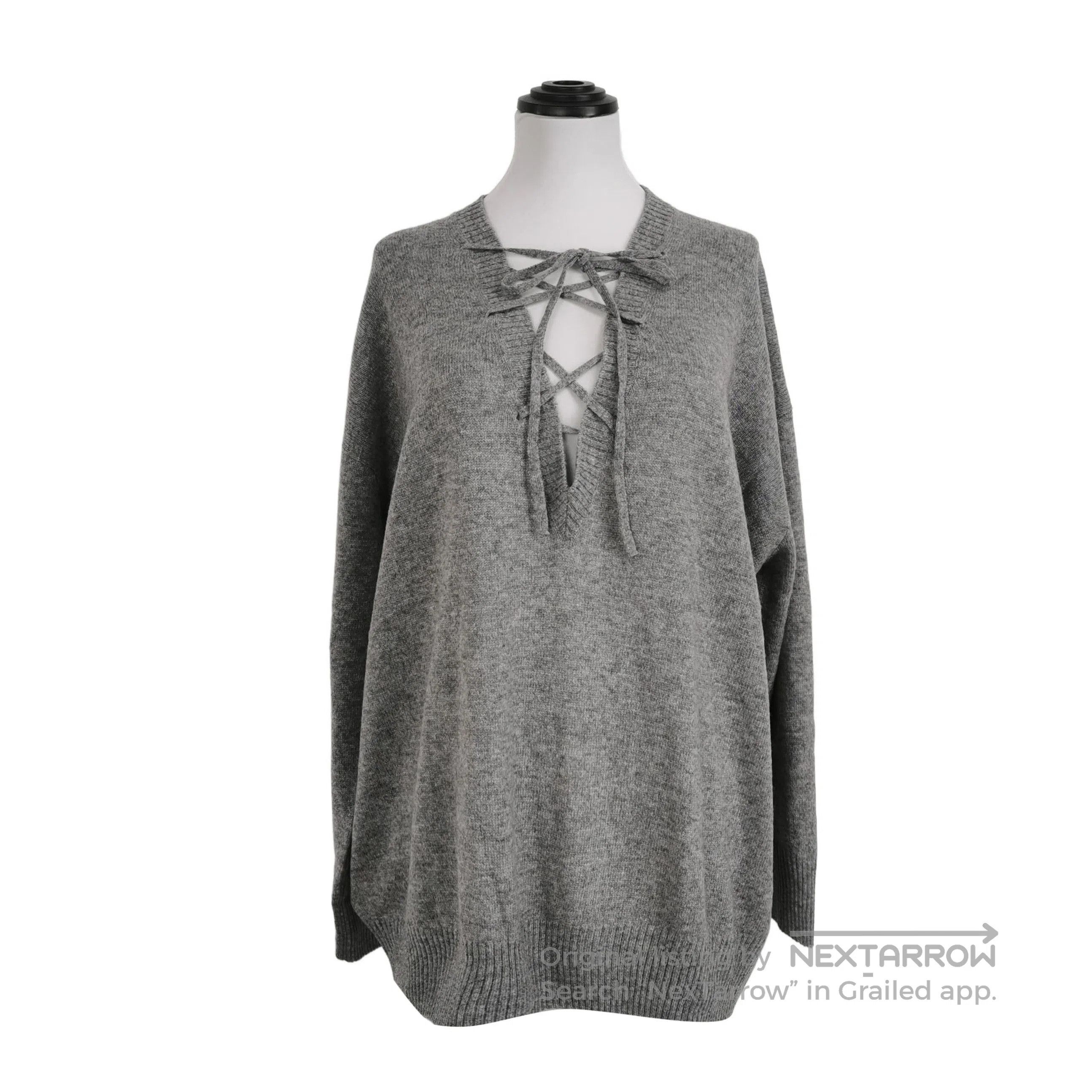 Prada Prada Gray Cashmere Long Sleeve Sweater . Size L / US 10 / IT 46 - 1 Thumbnail