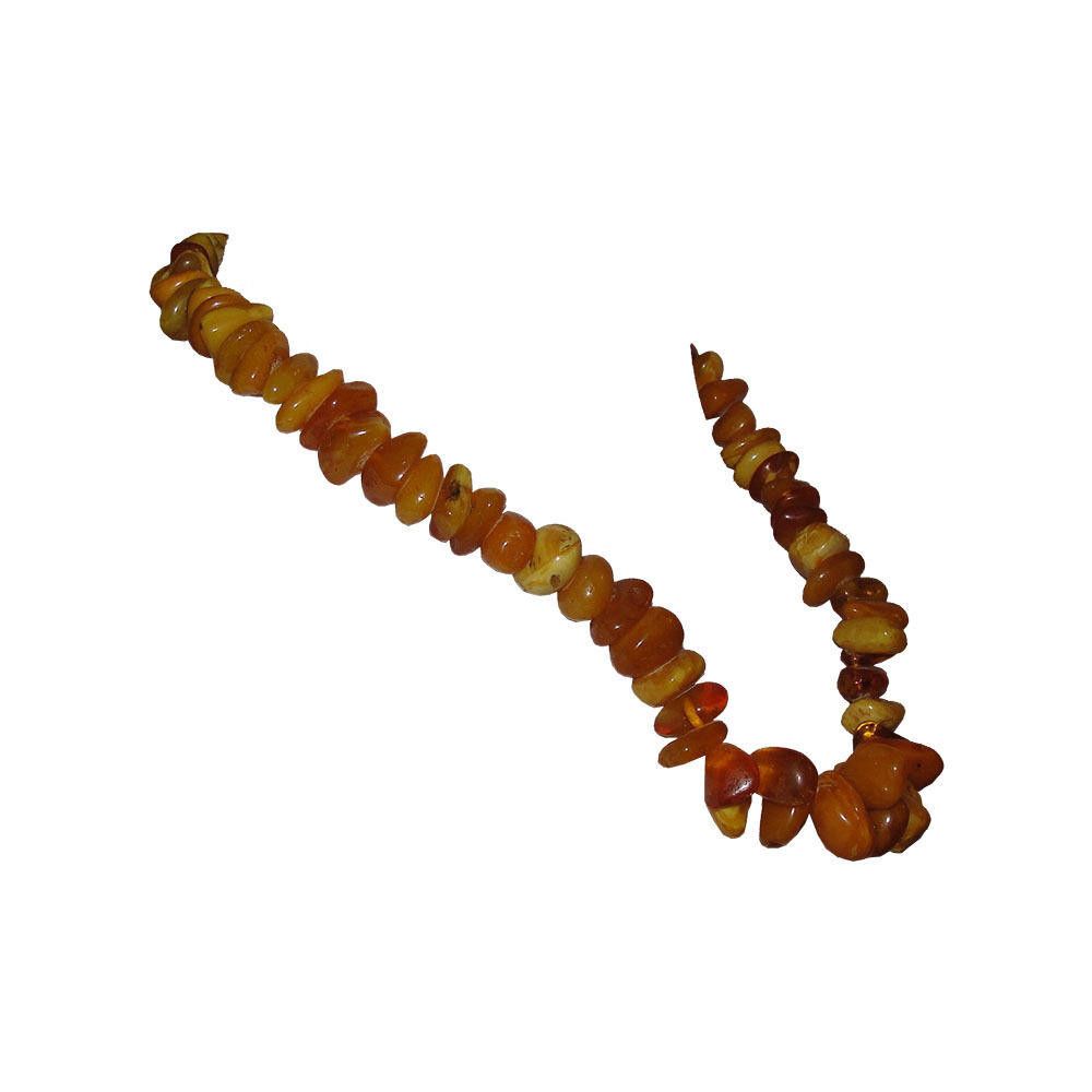 Handmade Large Baltic and Cognac Amber Nugget Bead Necklace Size ONE SIZE - 2 Thumbnail