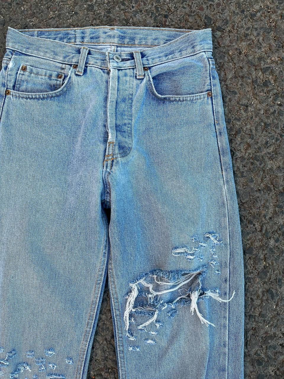 Levi's Vintage Levis 501 Made in USA Distressed Studeed Jeans Size US 29 - 6 Thumbnail