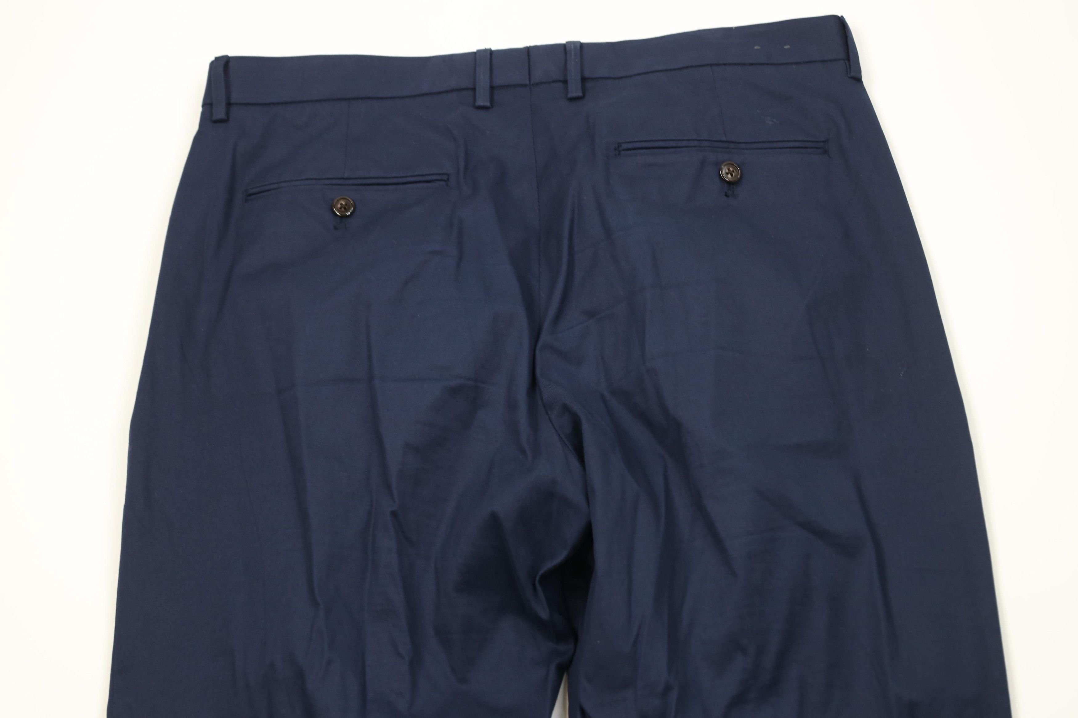 J.Crew J Crew Bowery Stretch Classic Fit Chino Pants Navy Blue Size US 35 - 11 Thumbnail